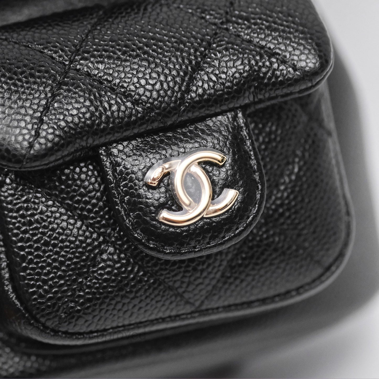 Chanel Duma Backpack Small Black Caviar Gold Hardware