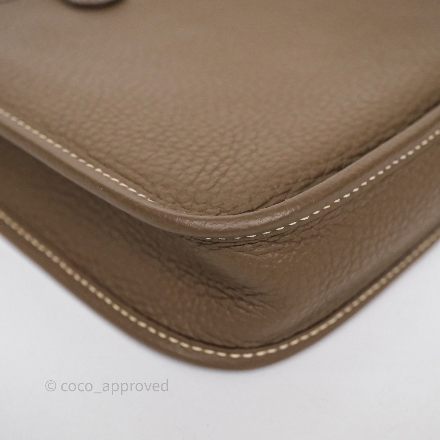 Hermès Mini Evelyne 16 Etoupe Clemence Palladium Hardware