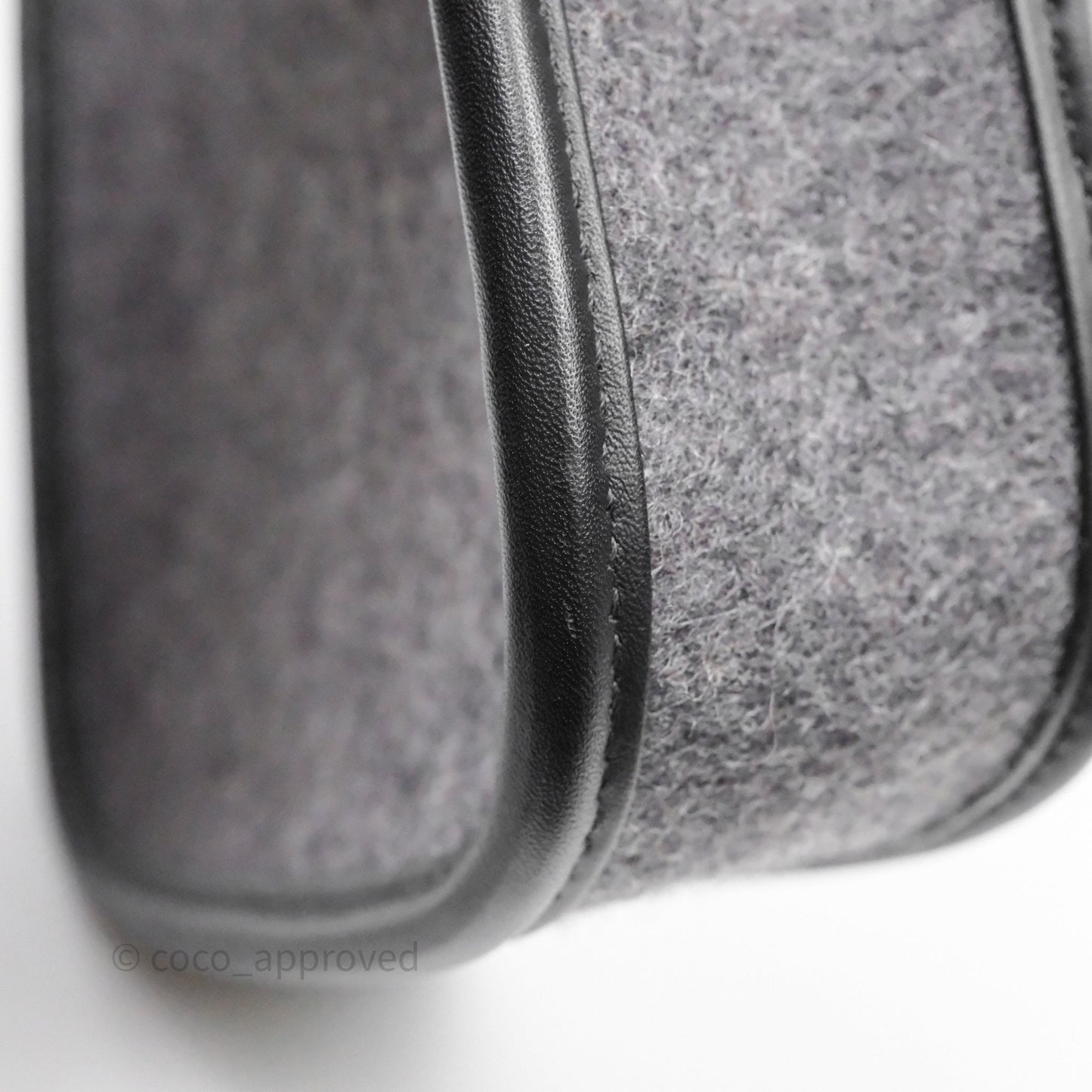 Hermès Mini Evelyne 16 Graphite 88 / Noir 89 Wool Swift Palladium Hardware
