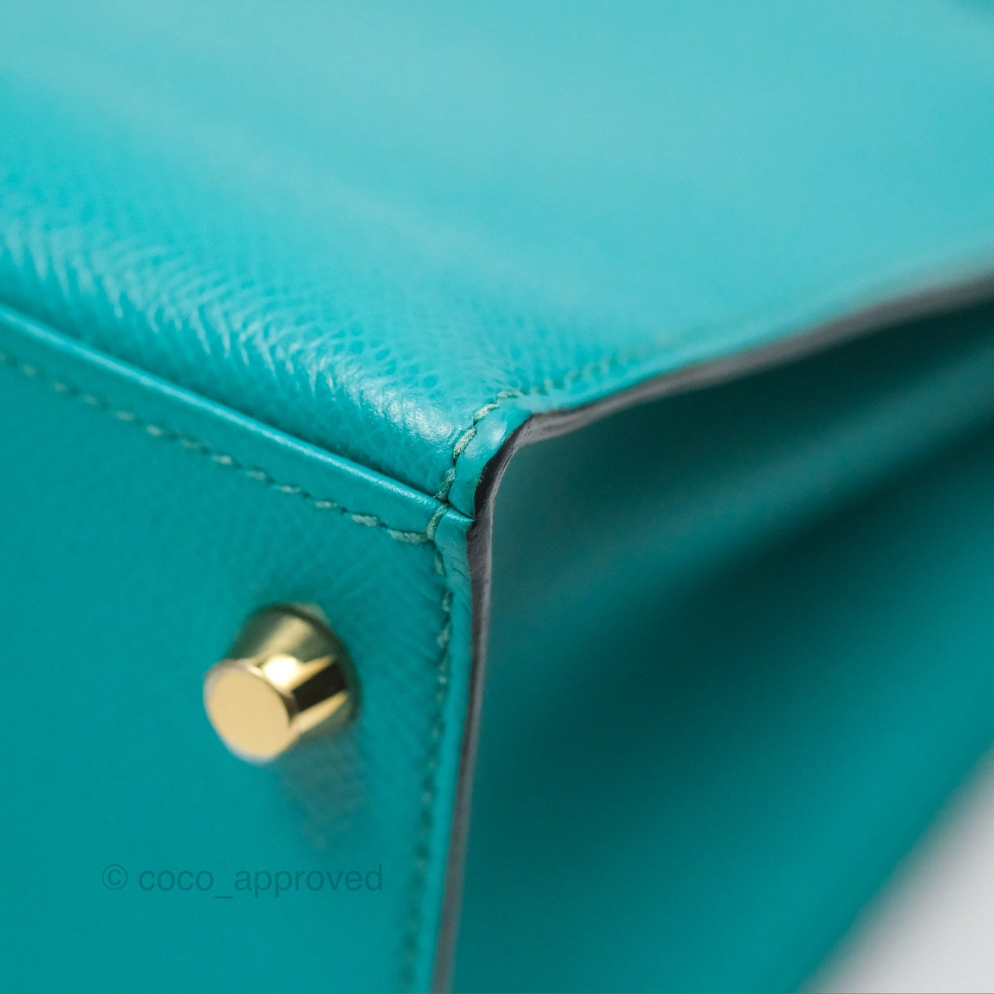 Hermès Sellier Kelly 28 Bleu Paon Epsom Gold Hardware