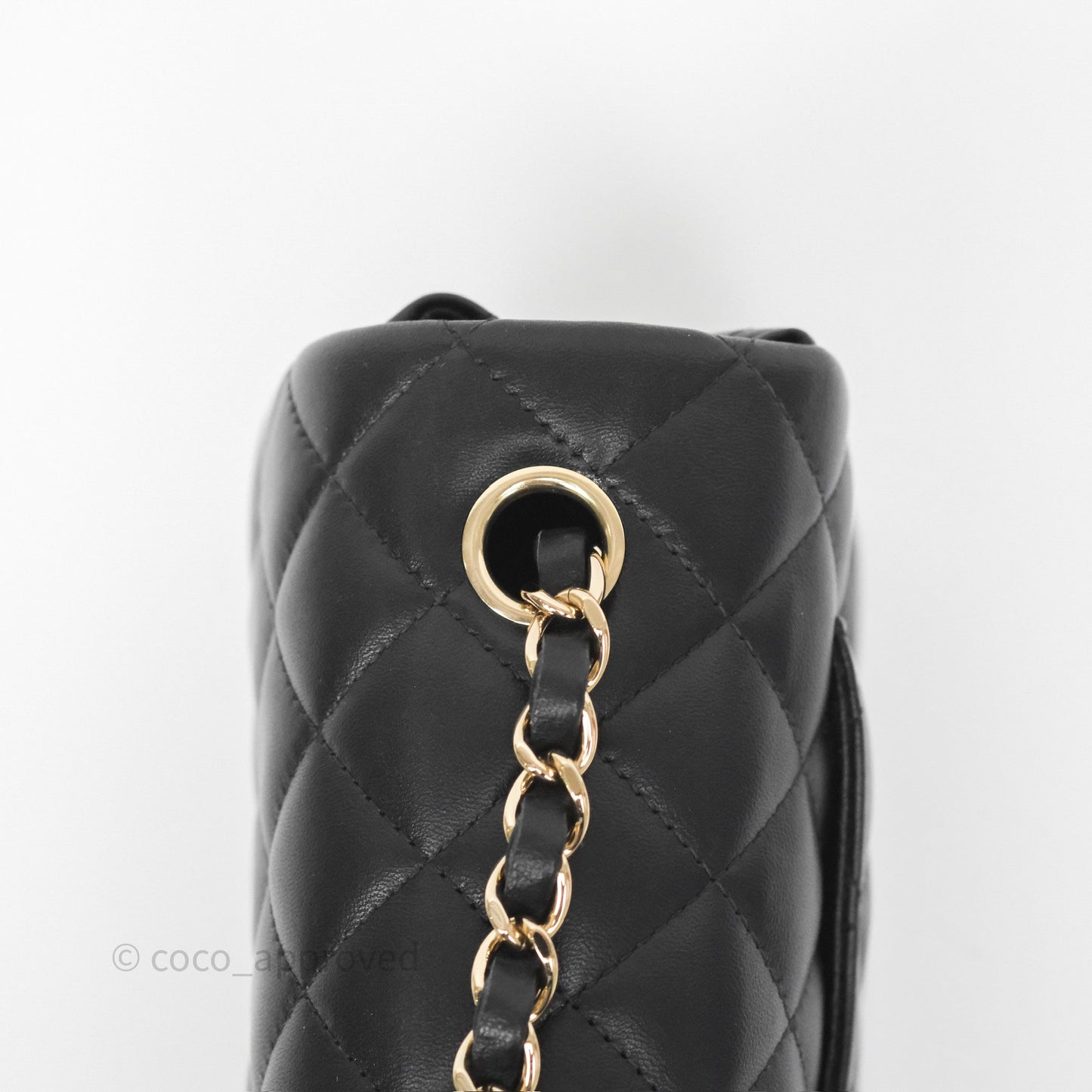 Chanel Mini Rectangular Quilted Black Lambskin Gold Hardware