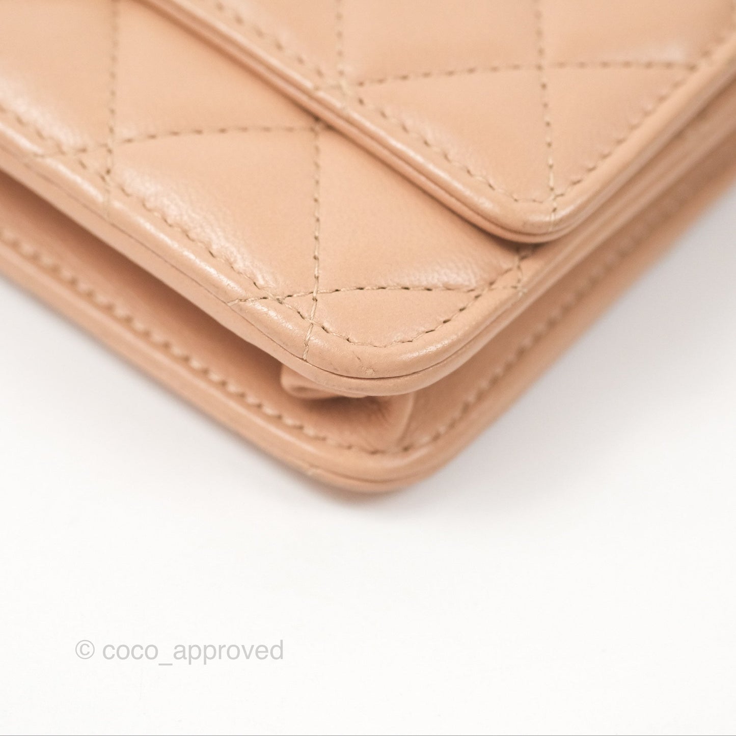 Chanel Trendy CC WOC Quilted Beige Lambskin Gold Hardware