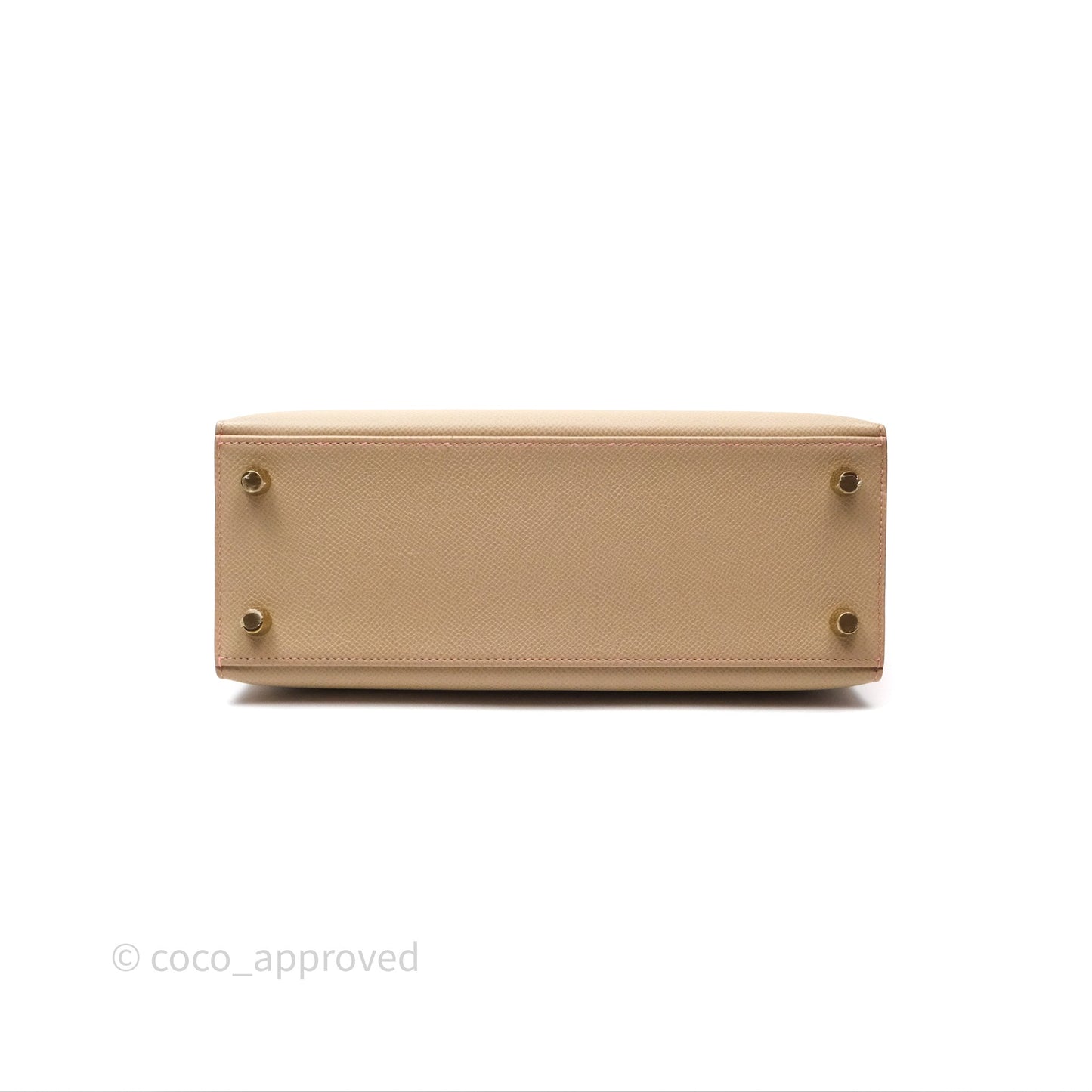 Hermès Kelly 25 Sellier Begie/Pink Epsom Gold Hardware