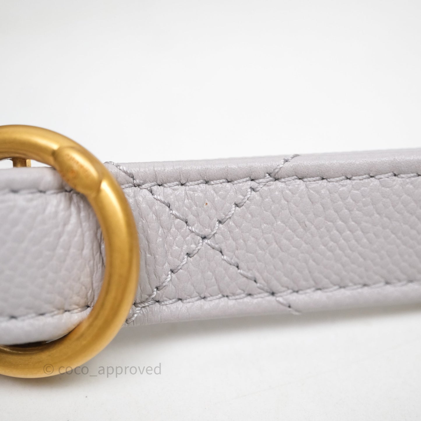Chanel Double Pocket Hobo Bag Grey Caviar Aged Gold Hardware