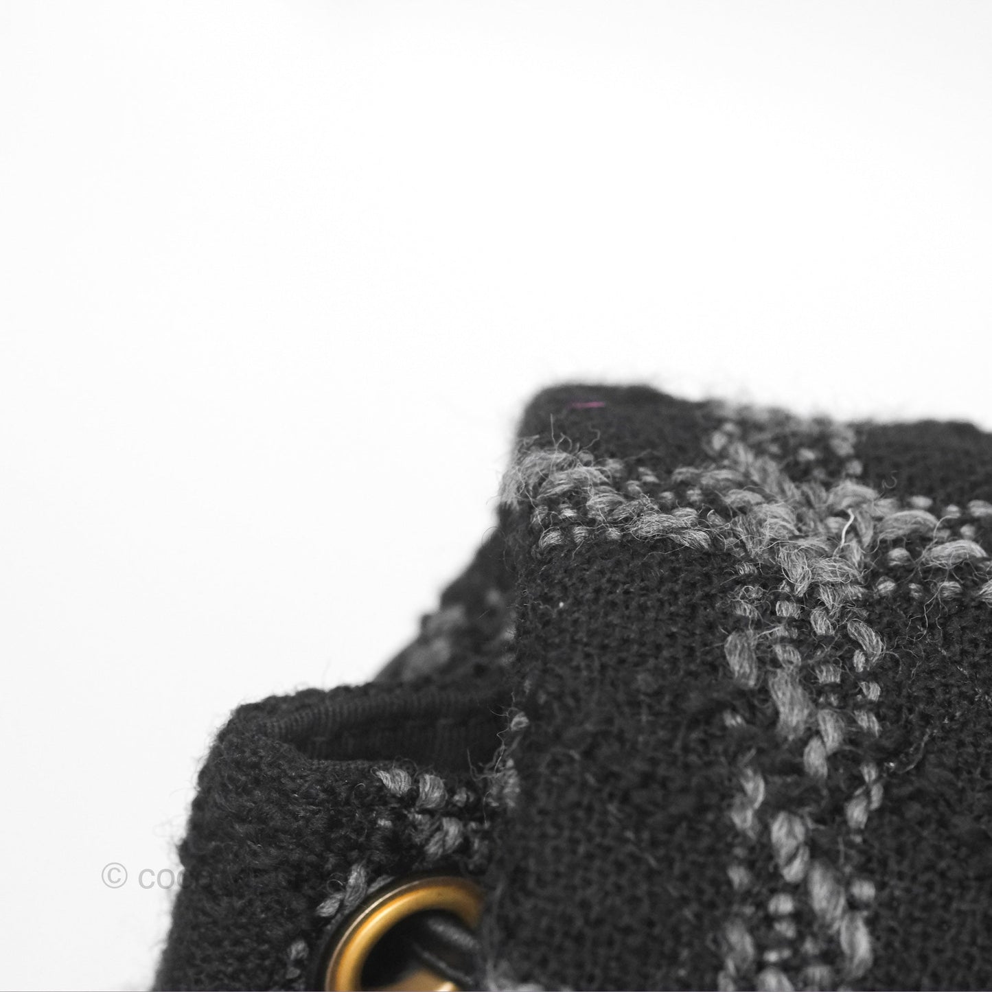 Chanel Duma Backpack Black Tweed Aged Gold Hardware 22K