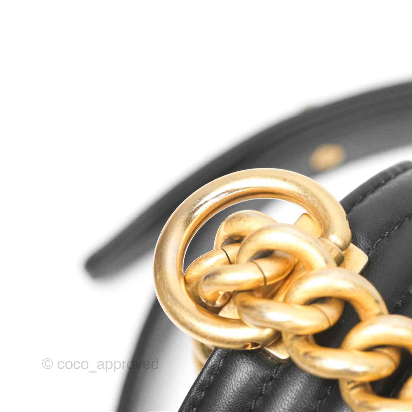 Chanel Quilted Medium Boy Black Calfskin Aged Gold Hardware