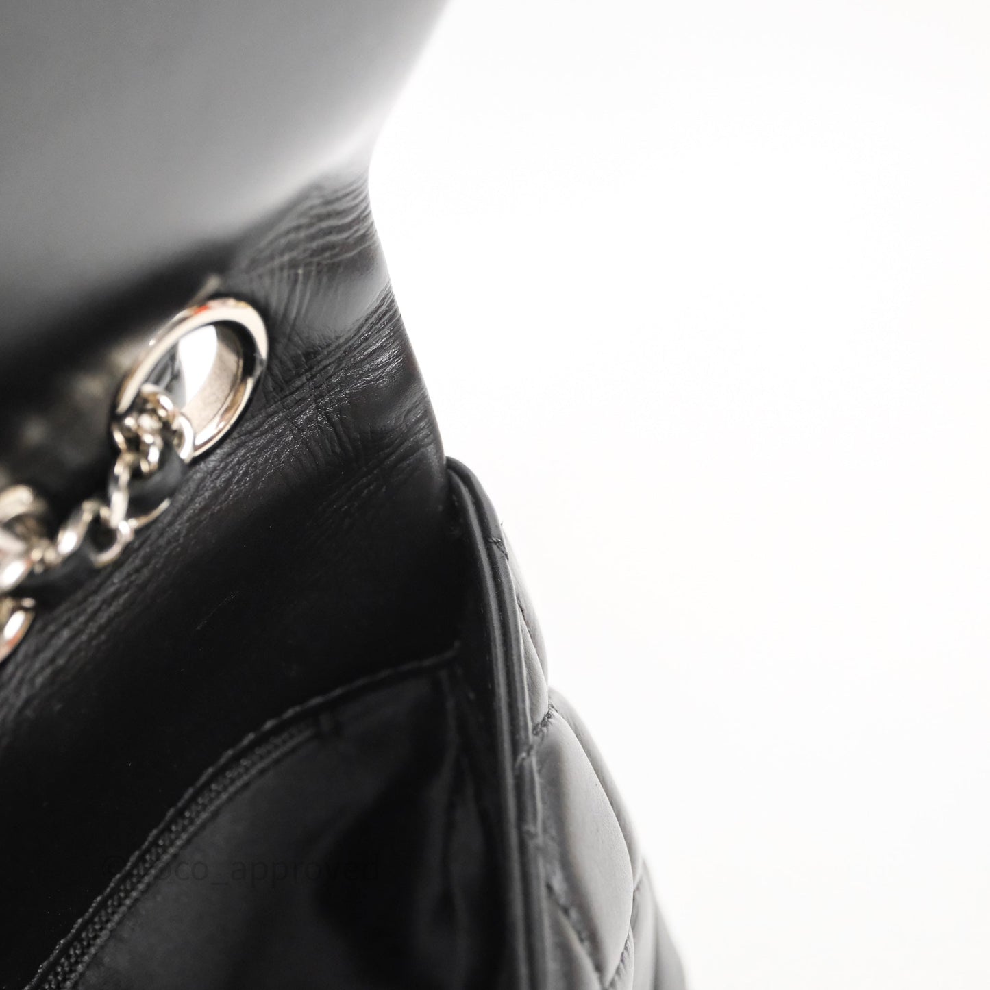 Chanel Quilted Flap Black Calfskin Silver Hardware