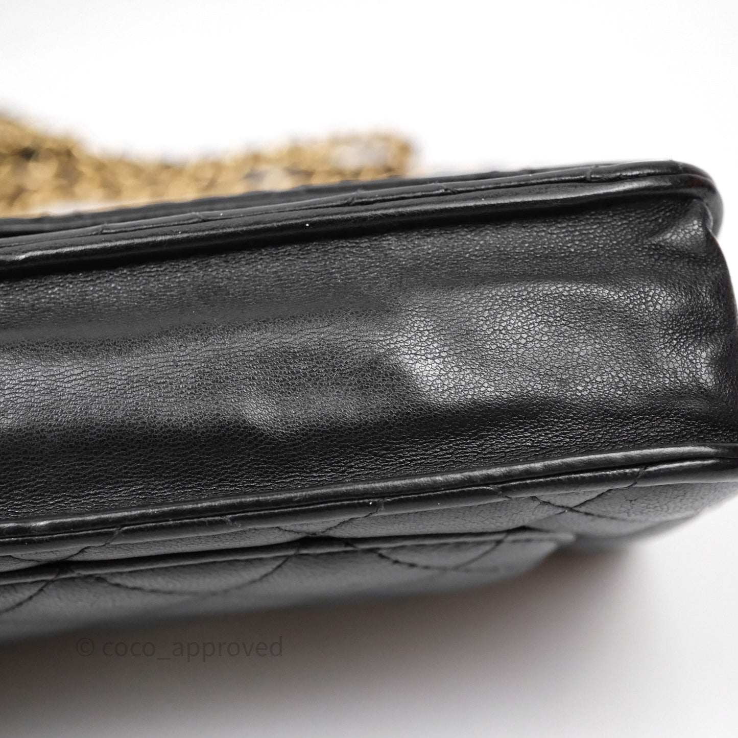 Chanel Classic WOC Wallet On Chain Quilted Black Lambskin Gold Hardware