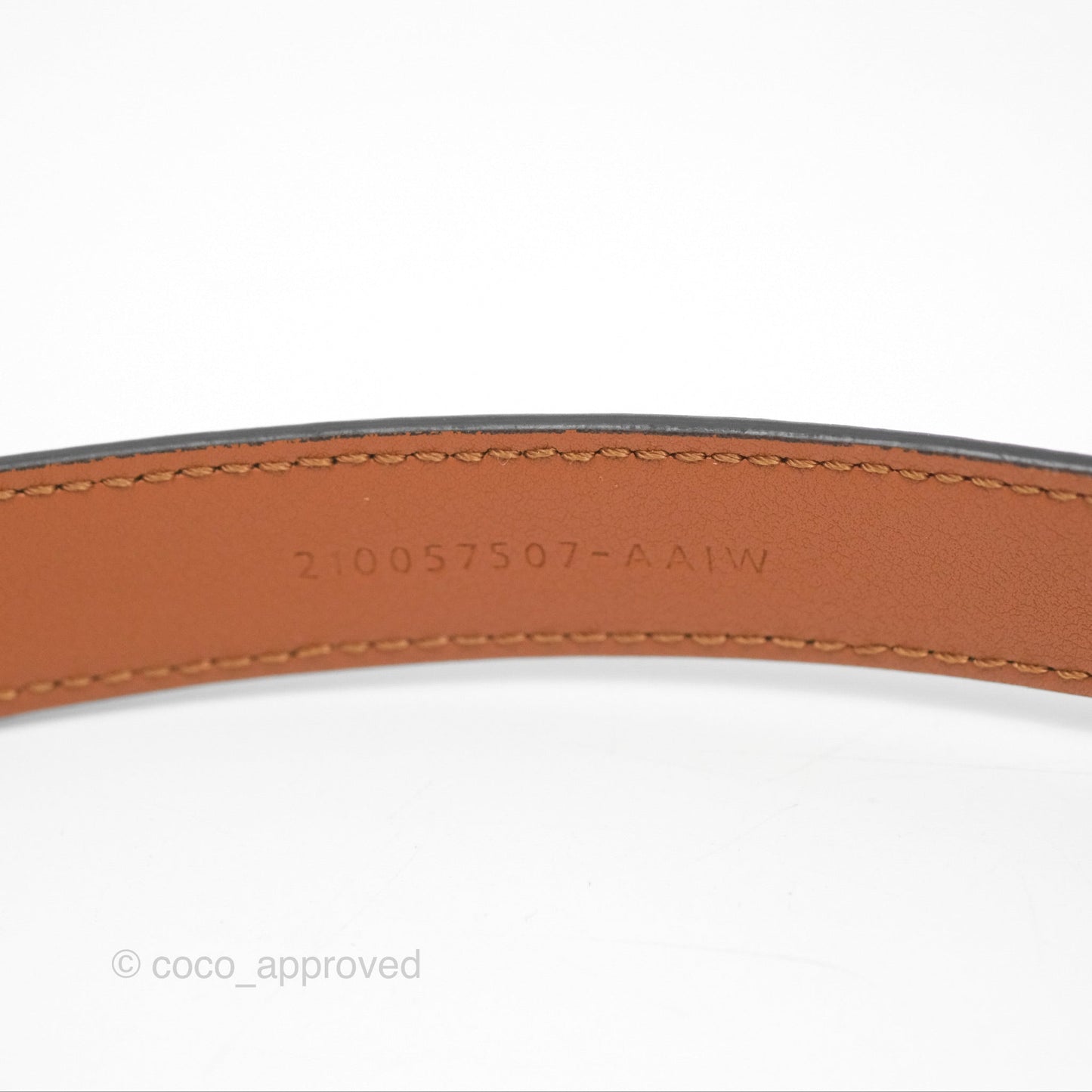 Fendi FF 20 mm Belt Brown Gold Hardware 80 32