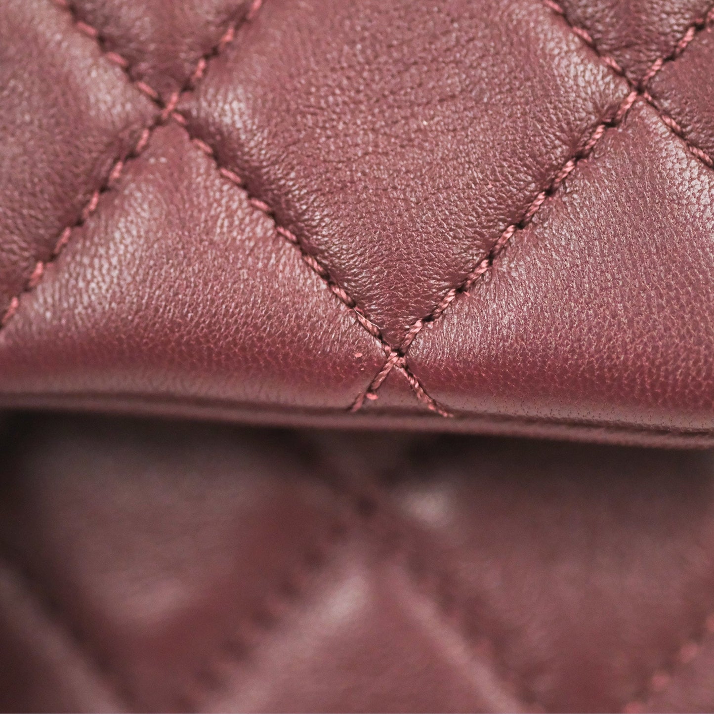 Chanel Mini Rectangular Pearl Crush Burgundy Lambskin Aged Gold Hardware