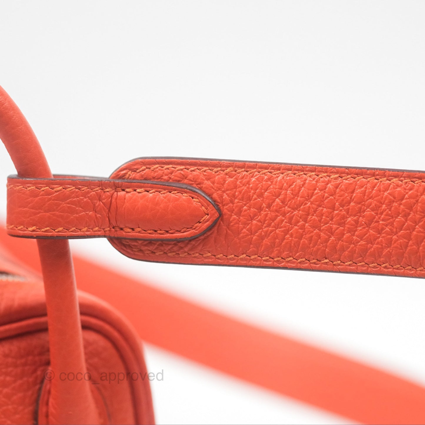 Hermès Mini Lindy 20 Orange Poppy 8V Clemence Palladium Hardware