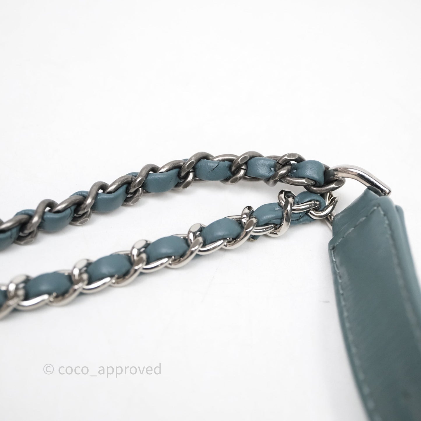 Chanel Small Gabrielle Hobo Quilted Grey Green Aged Calfskin