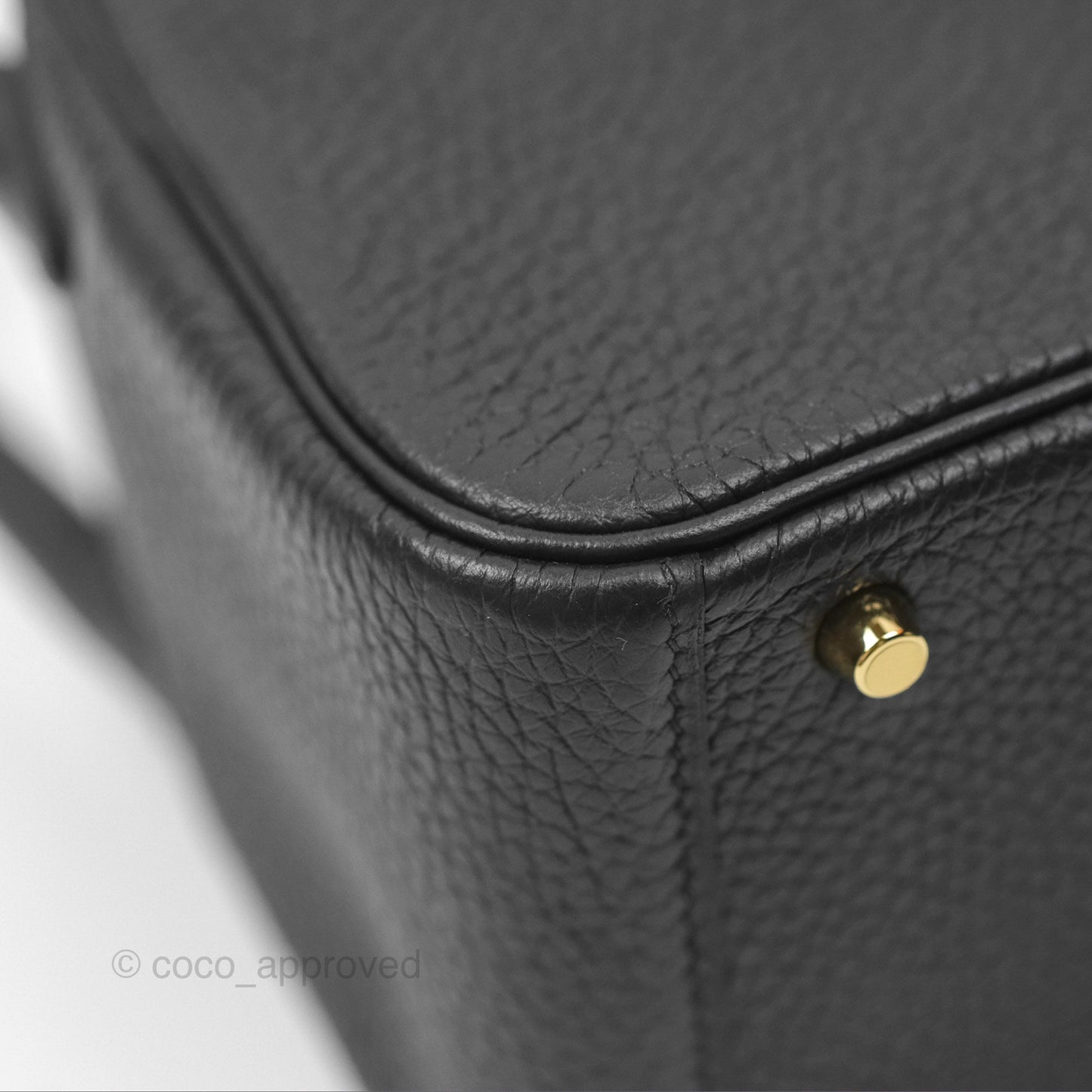 Hermès Mini Lindy 20 Black Clemence Gold Hardware