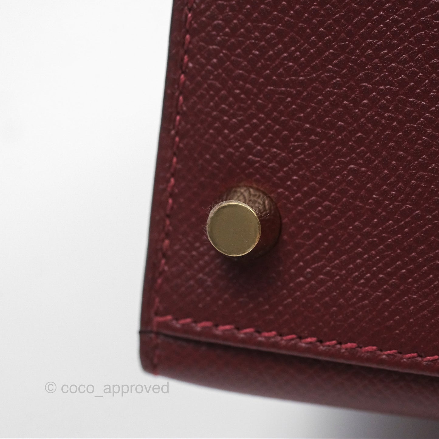 Hermès Kelly 28 Sellier Rouge Epsom Gold Hardware