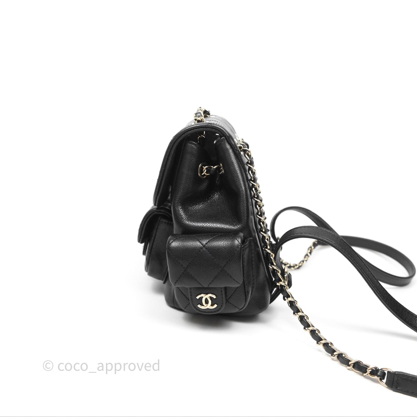 Chanel Small Duma Backpack Caviar Black Gold Hardware