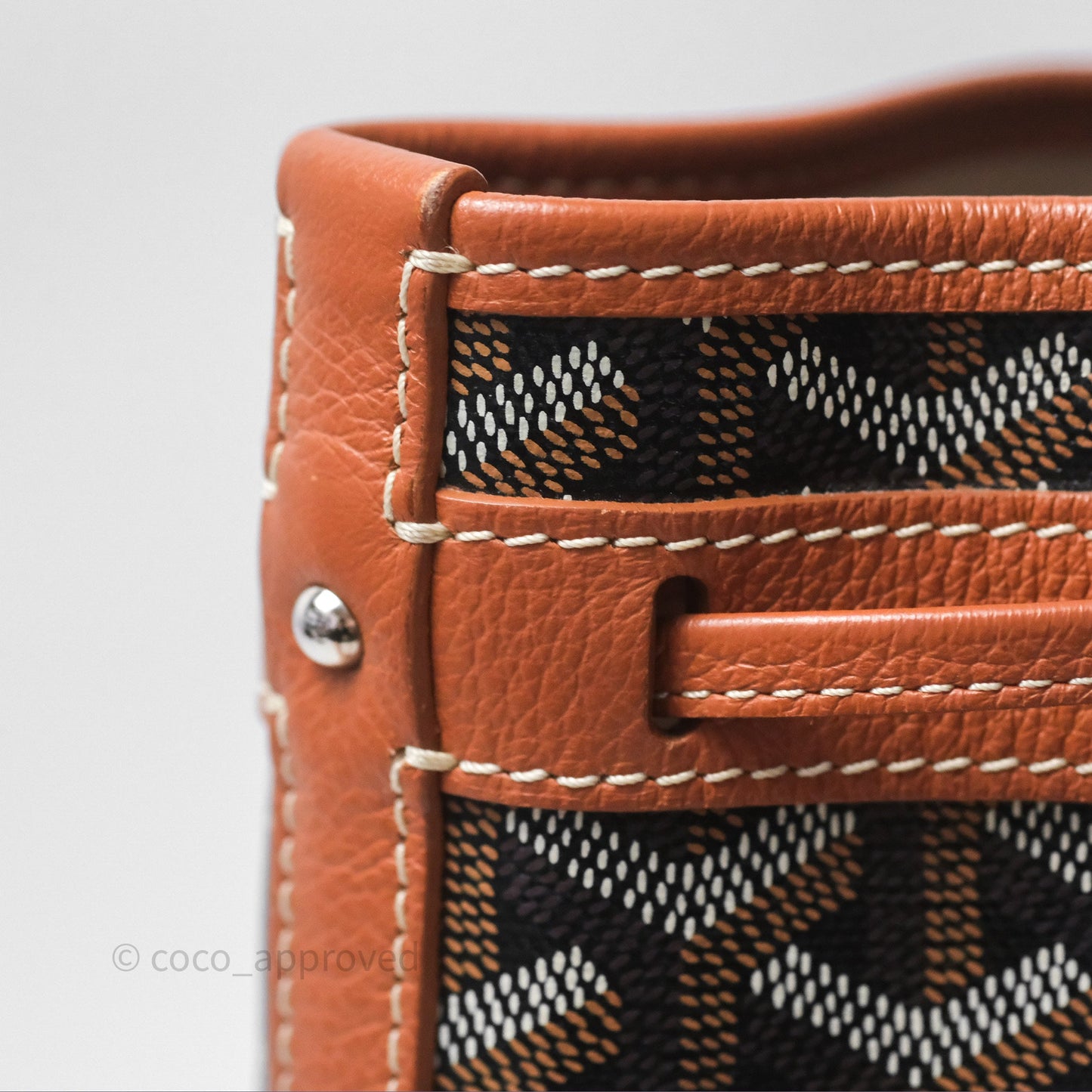 Goyard Petit Flot Bucket Bag Black & Tan Goyardine