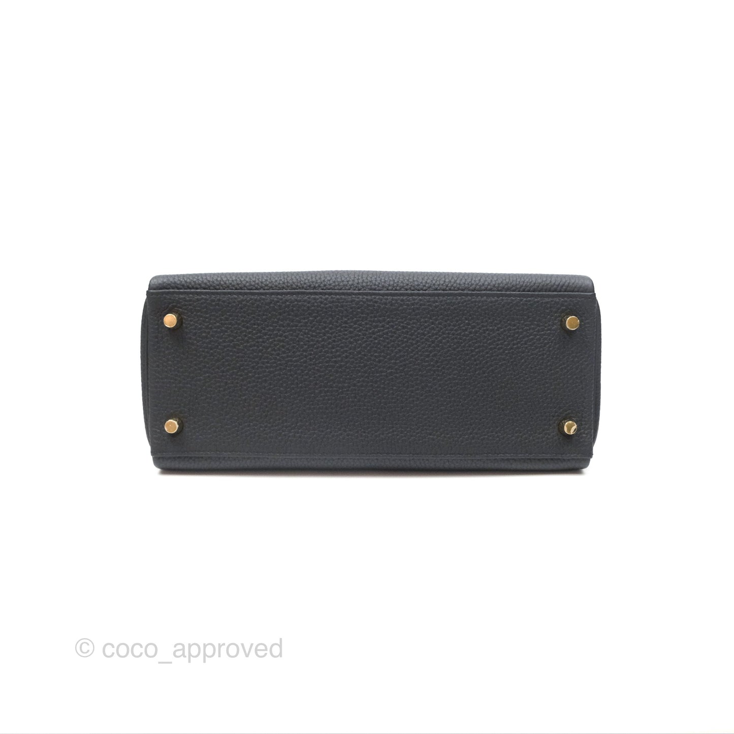 Hermès Retourne Kelly 28 Black Noir 89 Togo Gold Hardware
