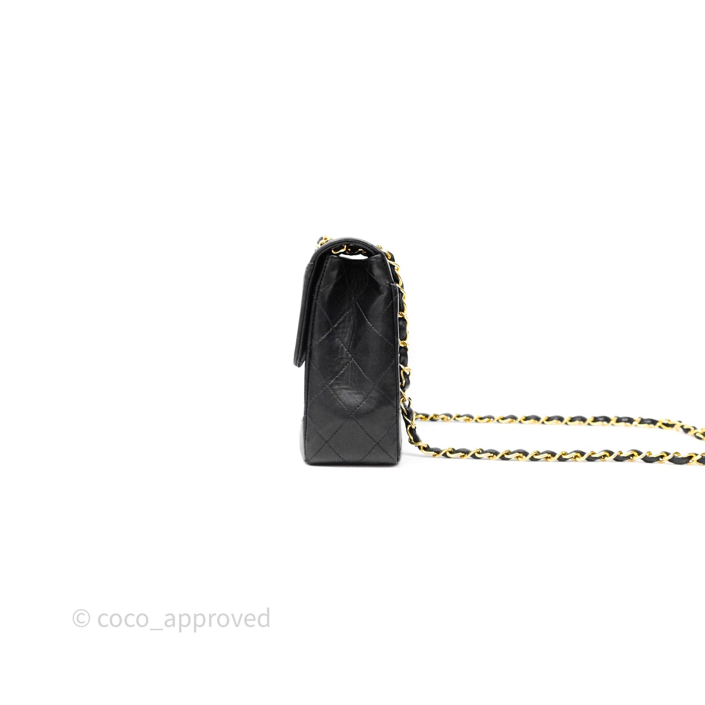Chanel Matelasse Flap Bag Lambskin Black 24K Gold Hardware