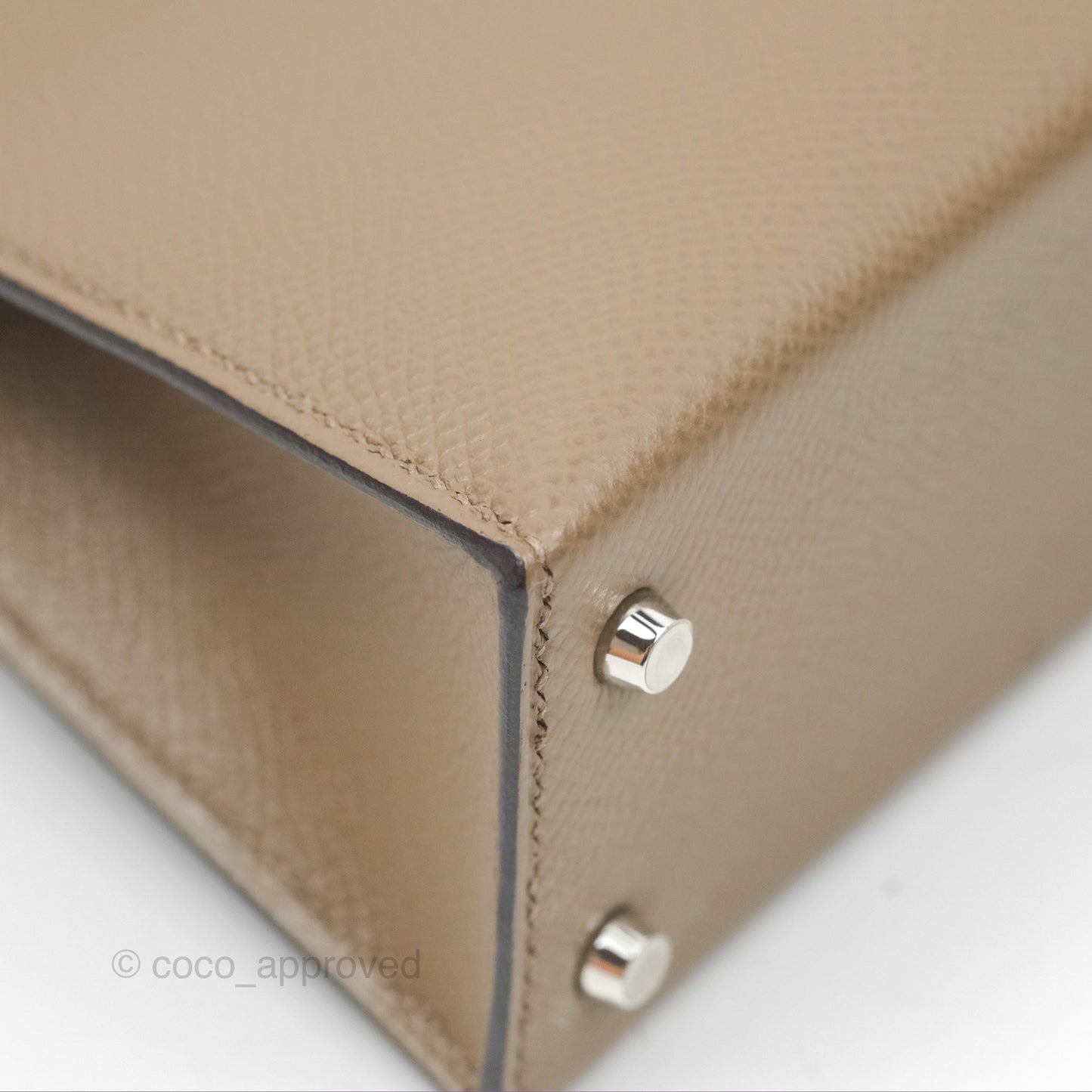 Hermès Mini Kelly II Etoupe 18/Alezan 3G/Biscuit 48 Epsom Palladium Hardware