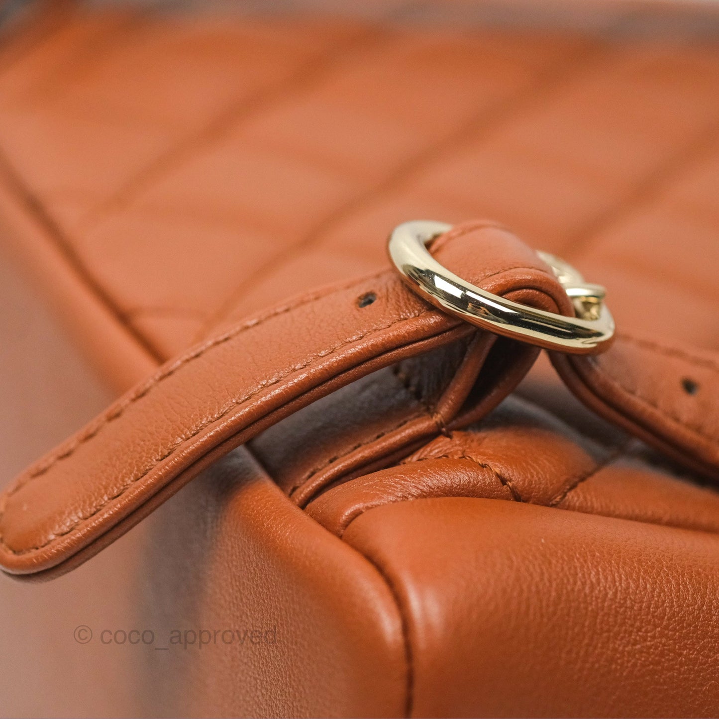 Chanel Medium Duma Backpack Tan Brown Calfskin Gold Hardware