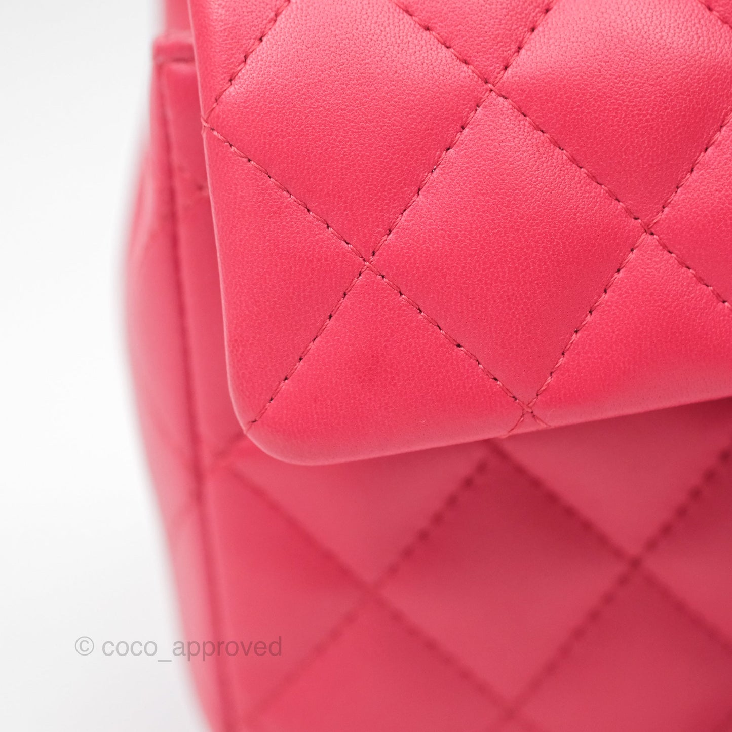 Chanel Quilted Mini Rectangular Flap Berry Red Lambskin Gold Hardware