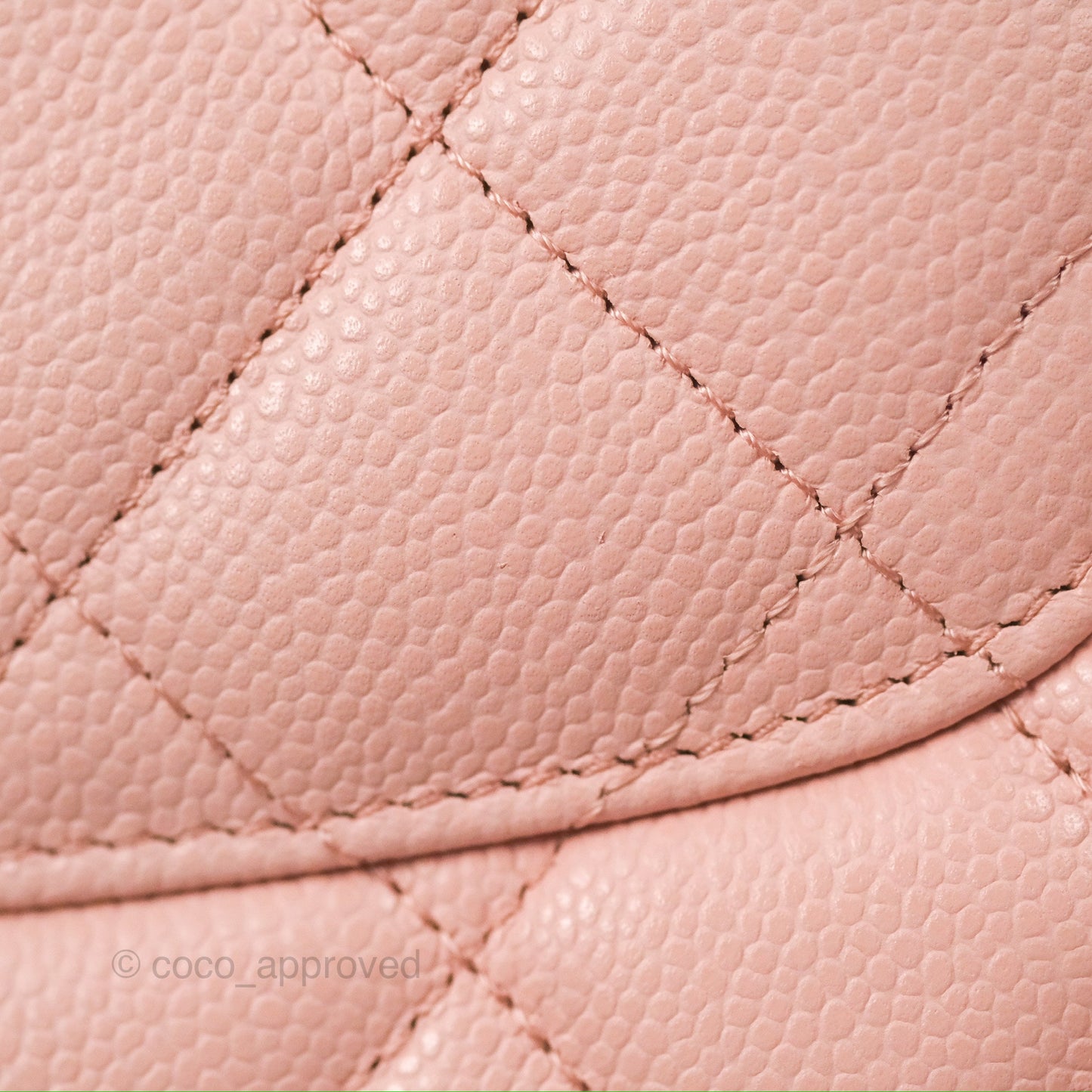 Chanel Quilted Classic Wallet on Chain WOC Light Pink Caviar Gold Hardware