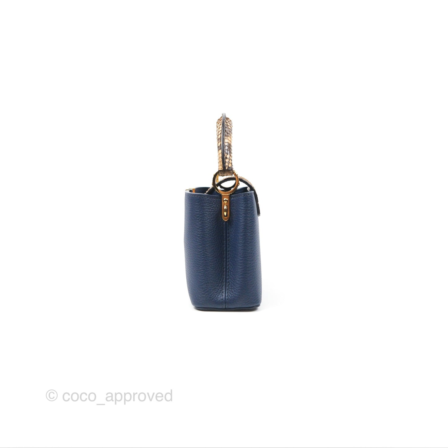 Louis Vuitton Capucines Mini Navy in Taurillon Leather and Python Leather