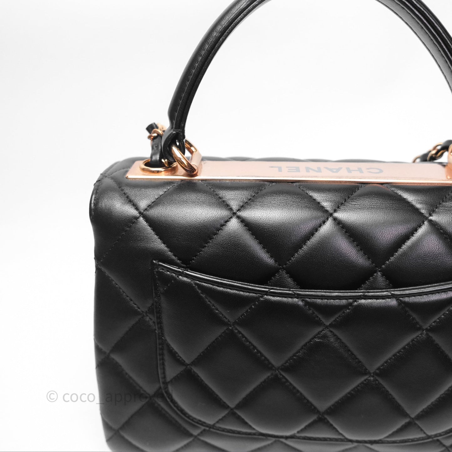 Chanel Trendy CC Small Black Lambskin Rose Gold Hardware