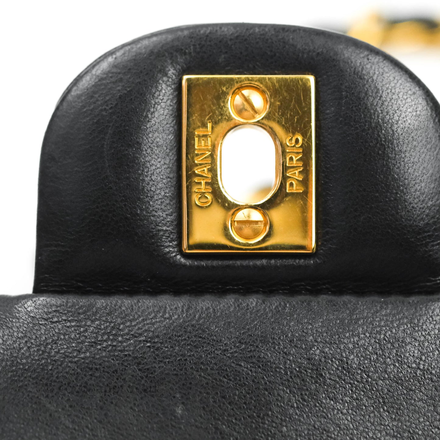 Chanel Classic Vintage Small S/M Flap Black Lambskin 24K Gold Hardware