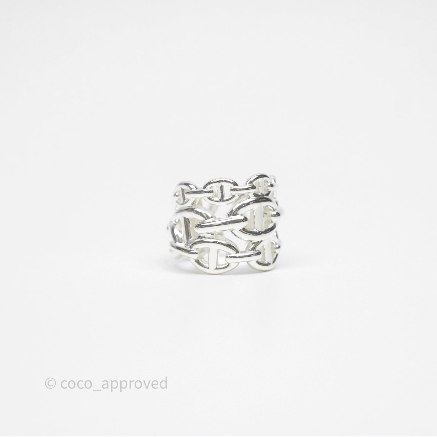 Hermès Chaine d'ancre Enchainee Ring Size 52