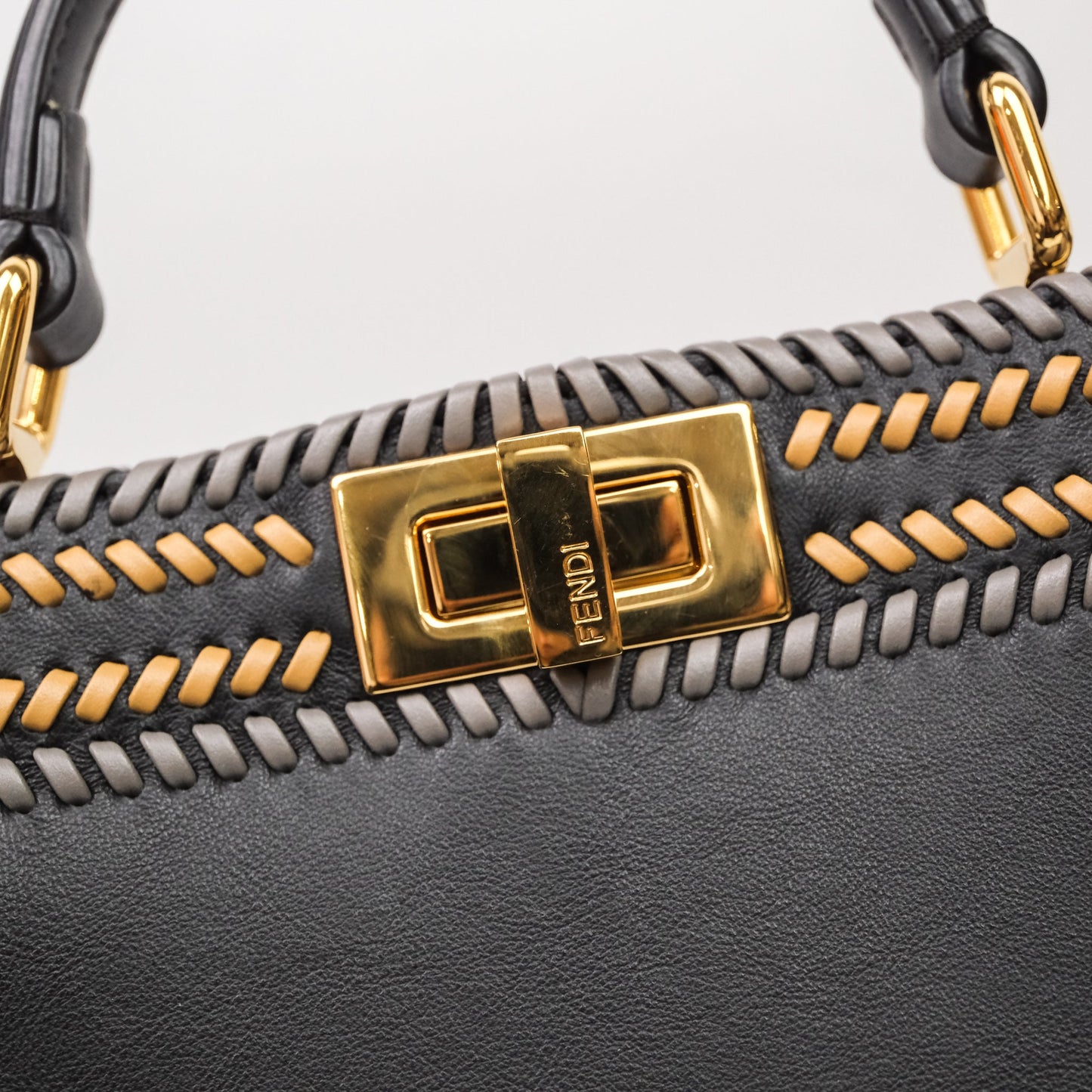 Fendi Small Peekaboo Iseeu Black/ Grey