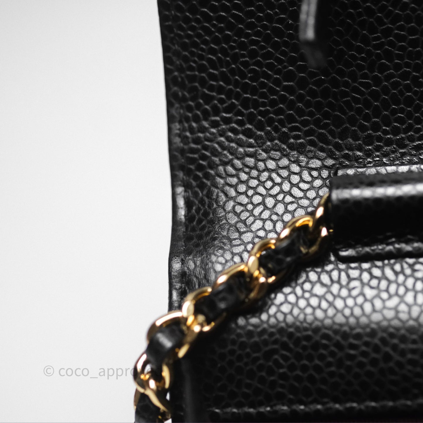 Chanel Quilted WOC Black Caviar Gold Hardware