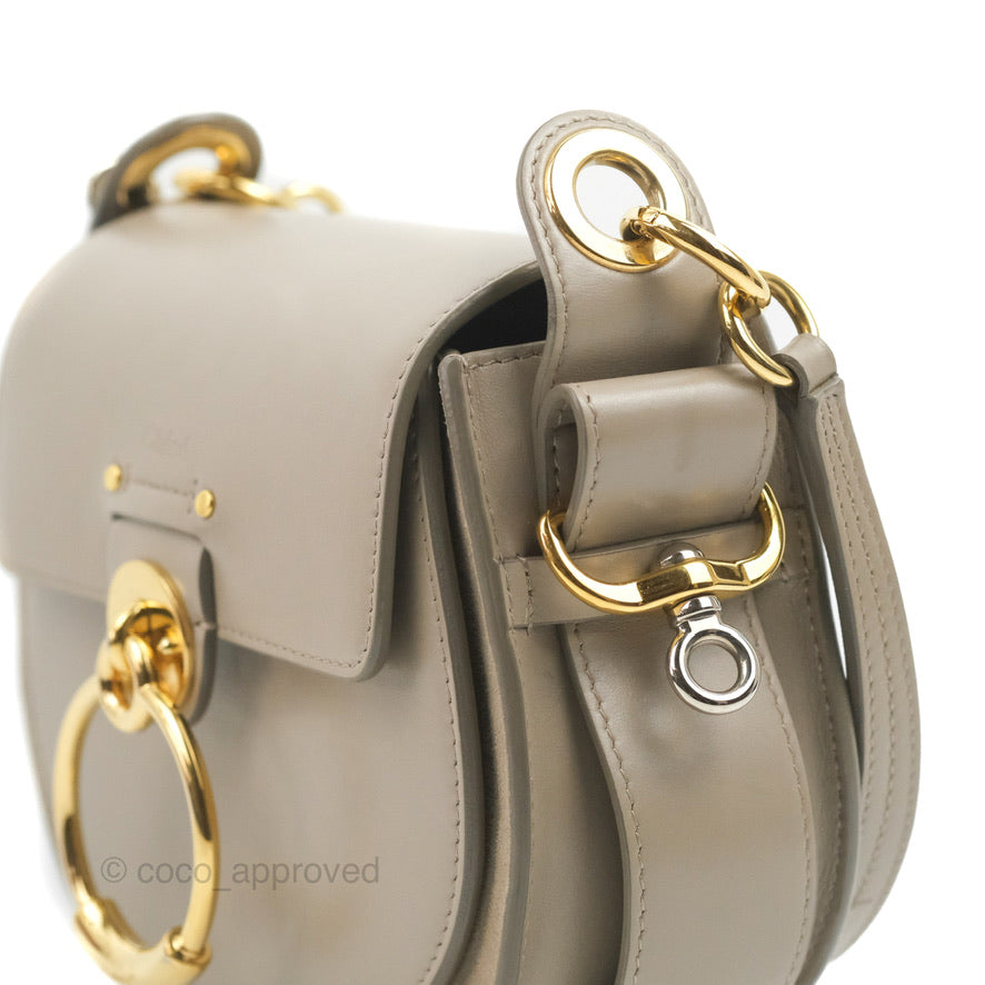 Chloé Small Tess Bag Motty Grey Grained Calfskin