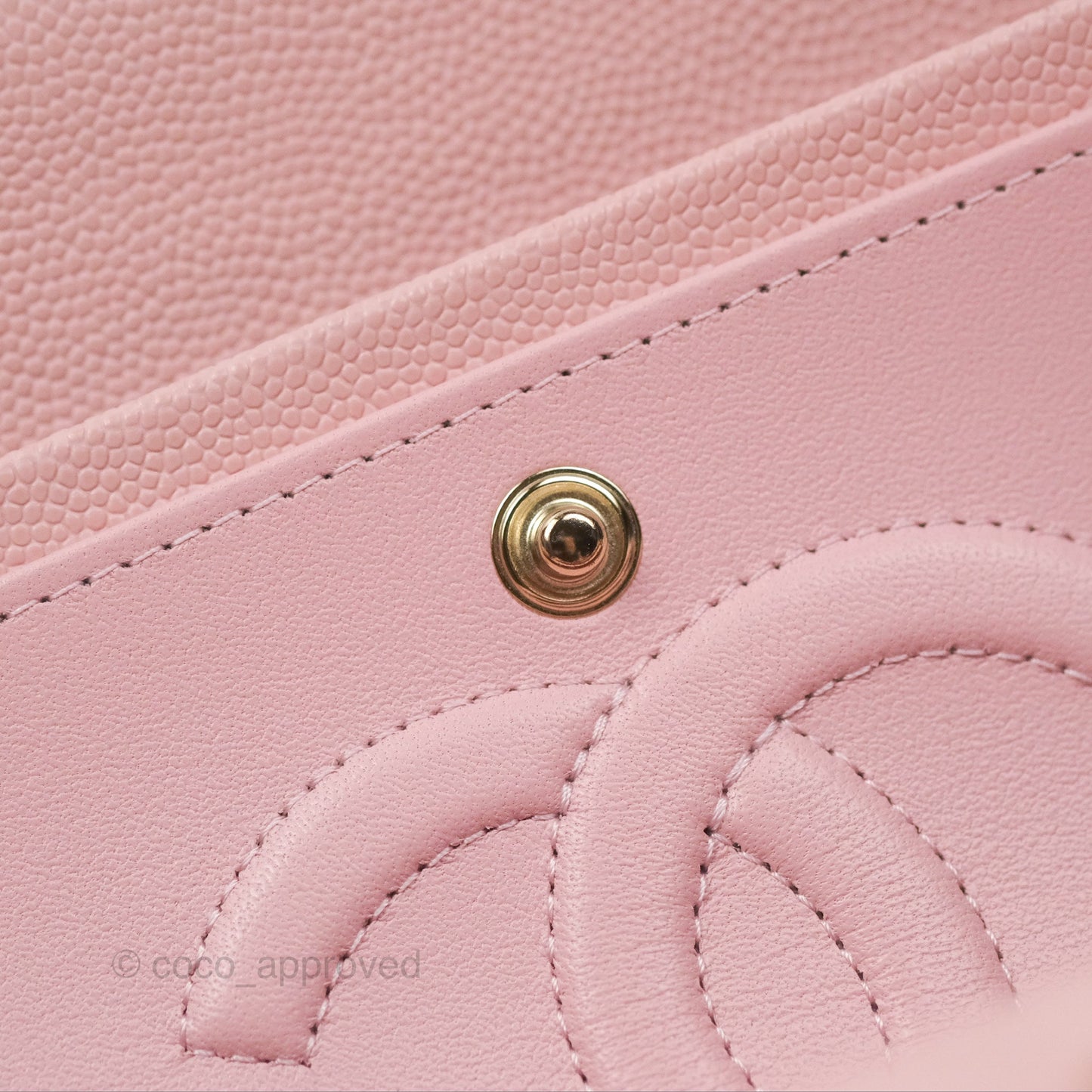 Chanel Medium Classic Flap Quilted Pink Caviar Gold Hardware