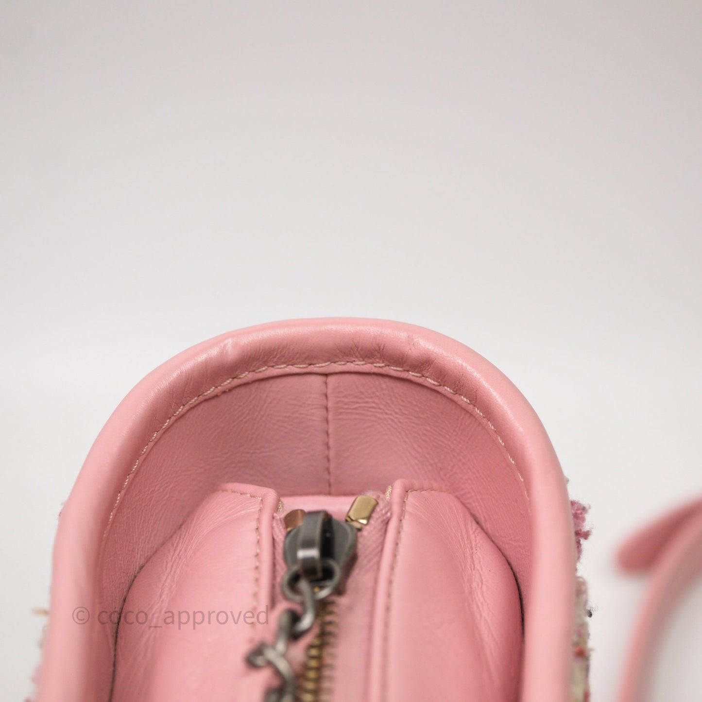 Chanel Small Gabrielle Hobo Quilted Pink Tweed Aged Calfskin