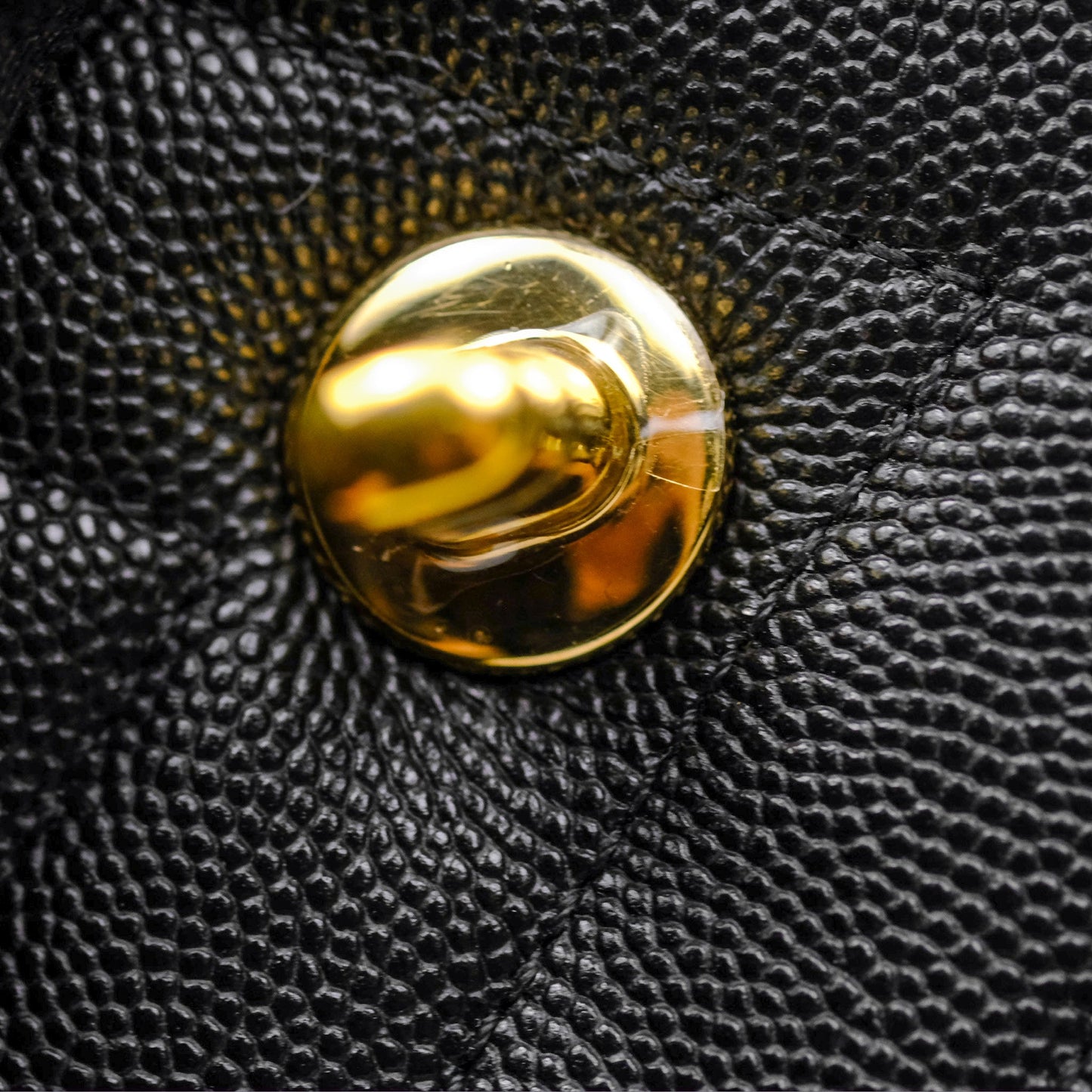 Chanel Small Coco Handle Chevron Black Caviar Gold Hardware