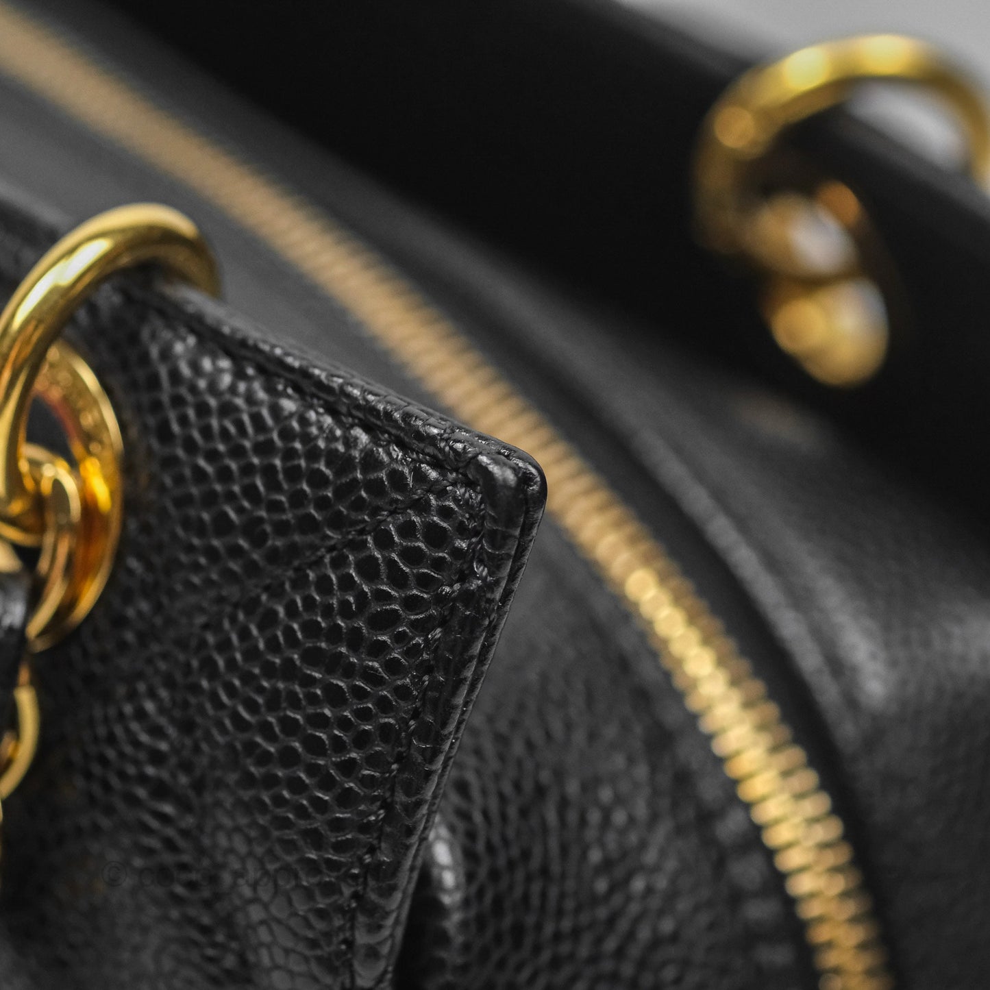 Chanel PTT Petite Timeless Shopping Tote Bag Black Caviar Gold Hardware