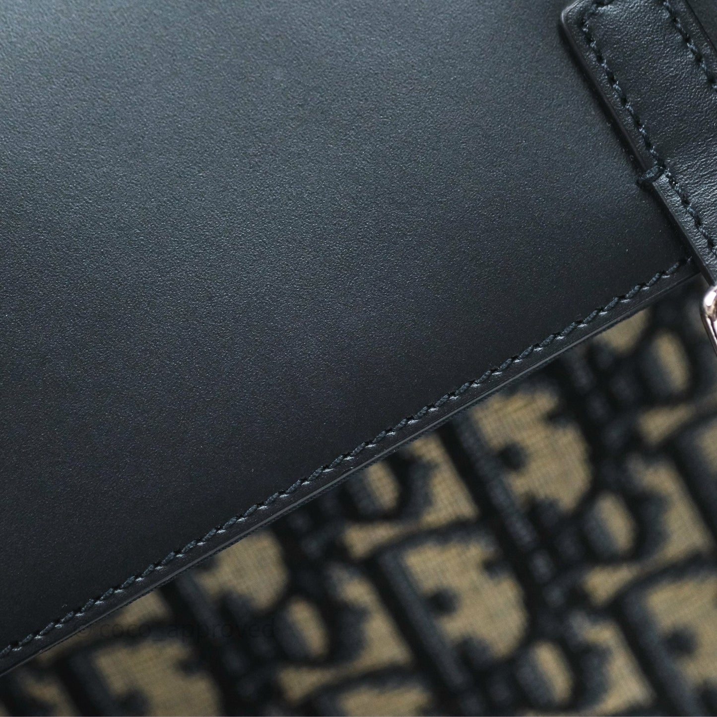 Christian Dior Messenger Bag Smooth Calfskin Blue Dior Oblique Jacquard