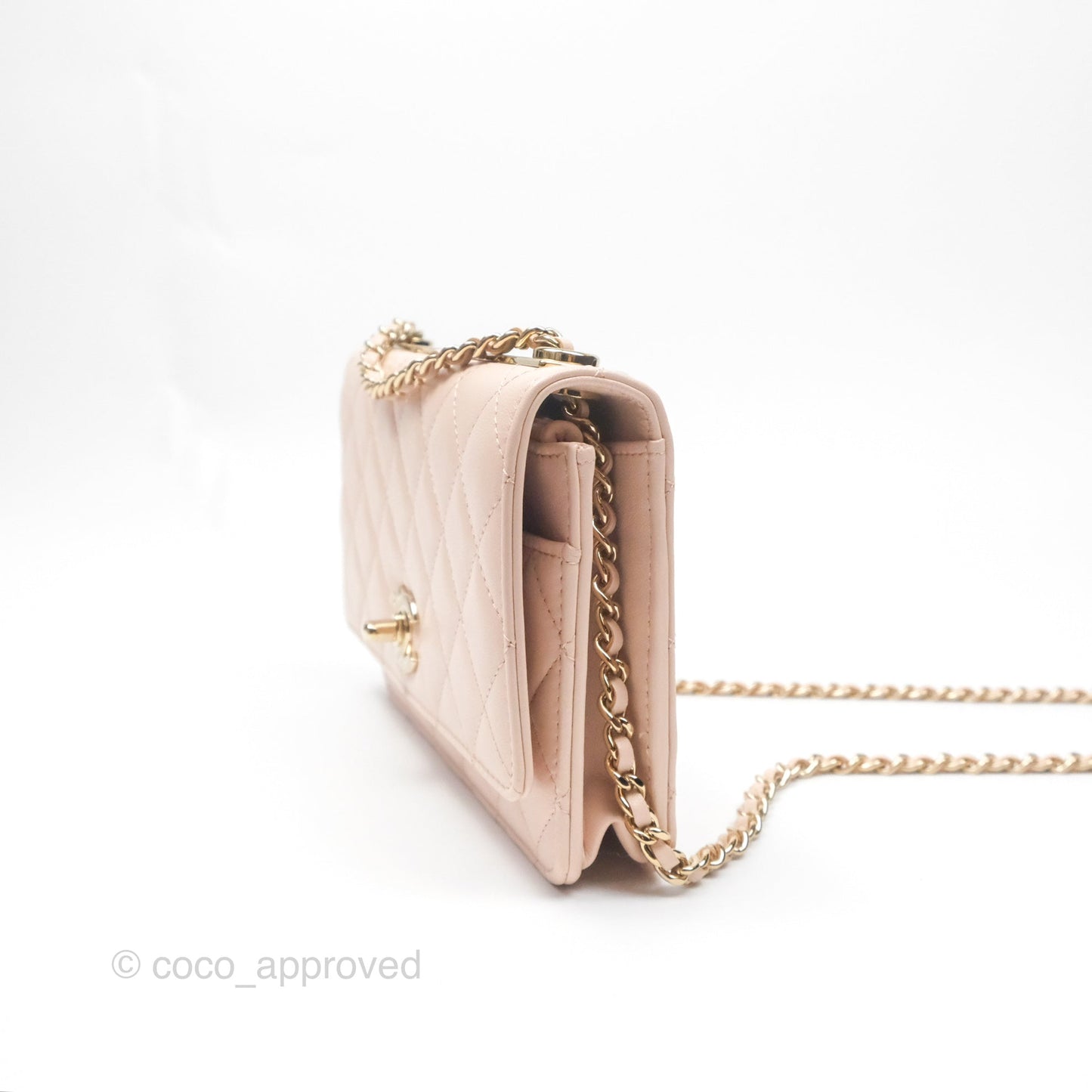 Chanel Trendy CC WOC Quilted Light Pink Lambskin Gold Hardware