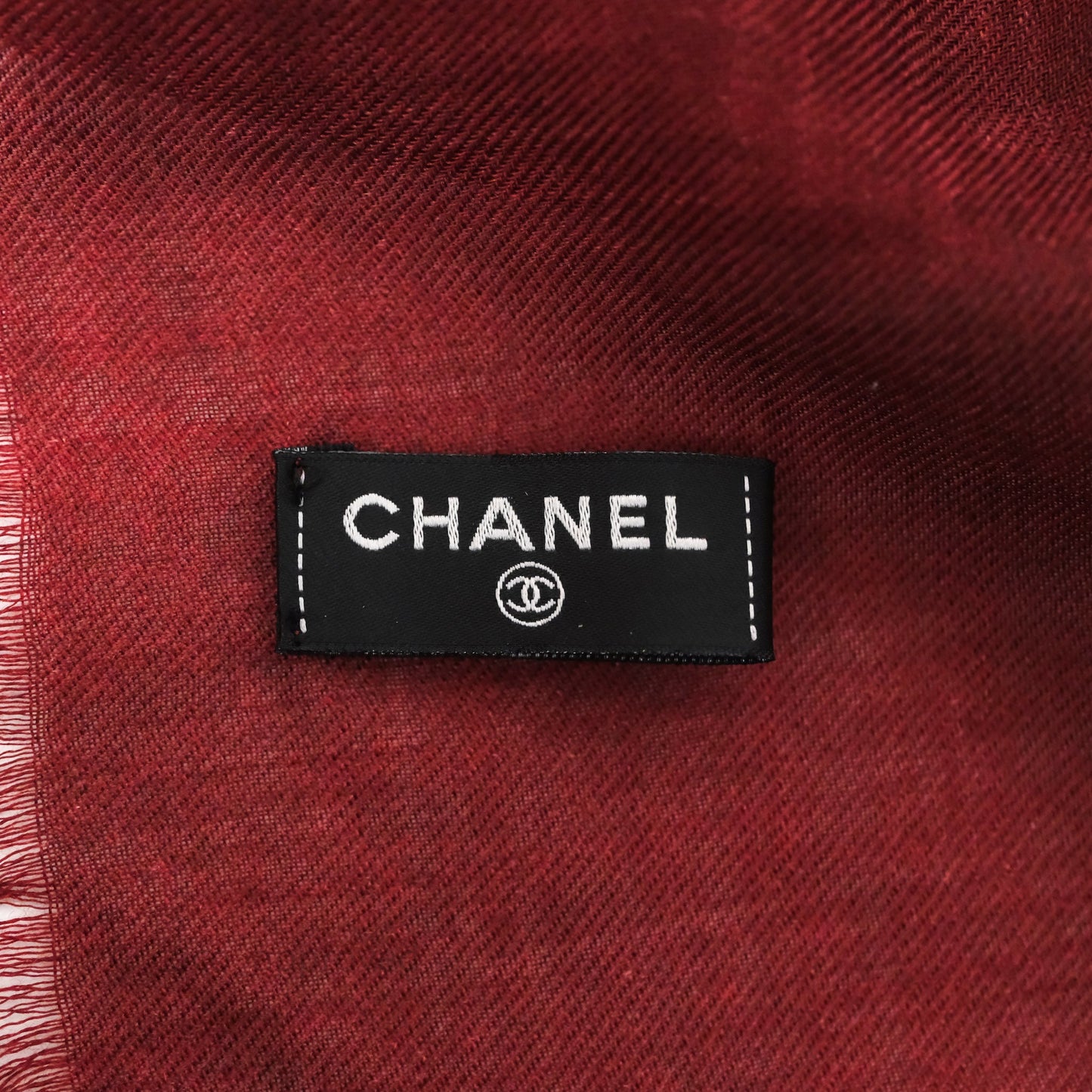 Chanel Horse Print Red/ Gold Cashmere Scarf