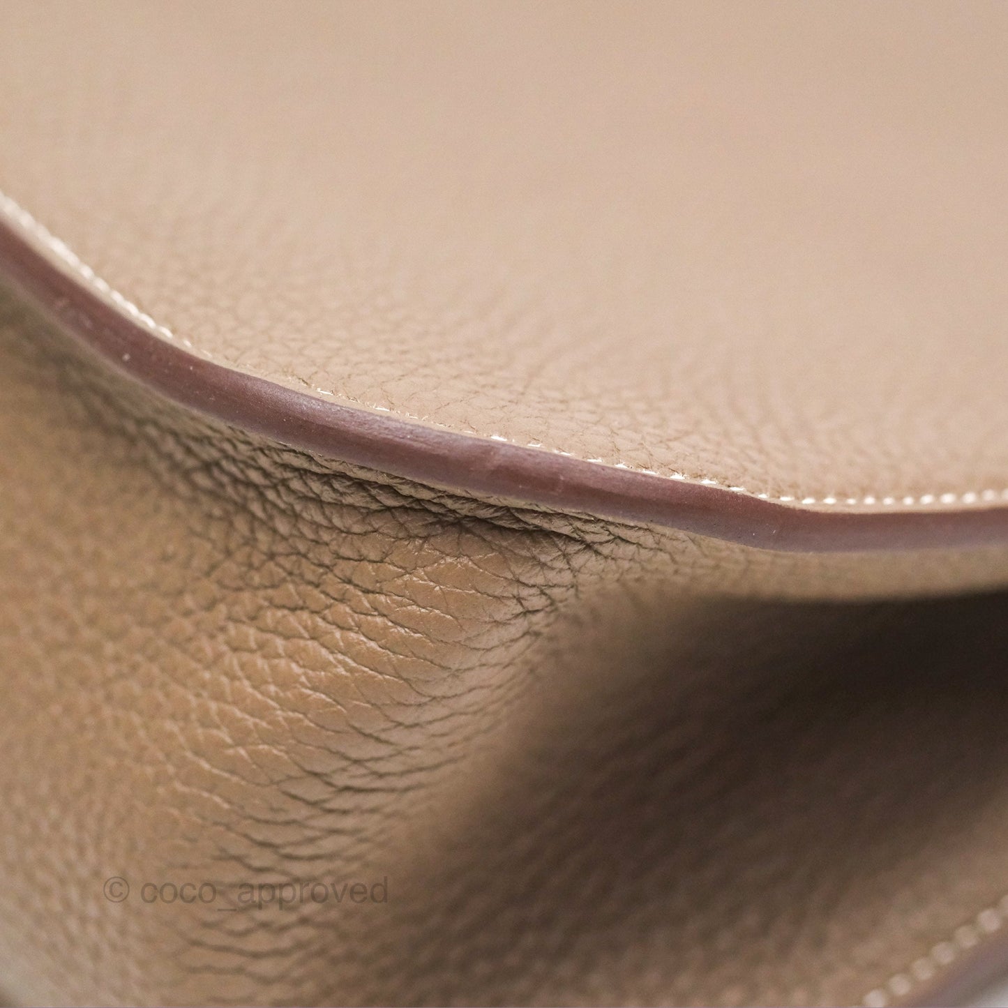 Hermès Halzan 31 Etoupe Clemence Gold Hardware