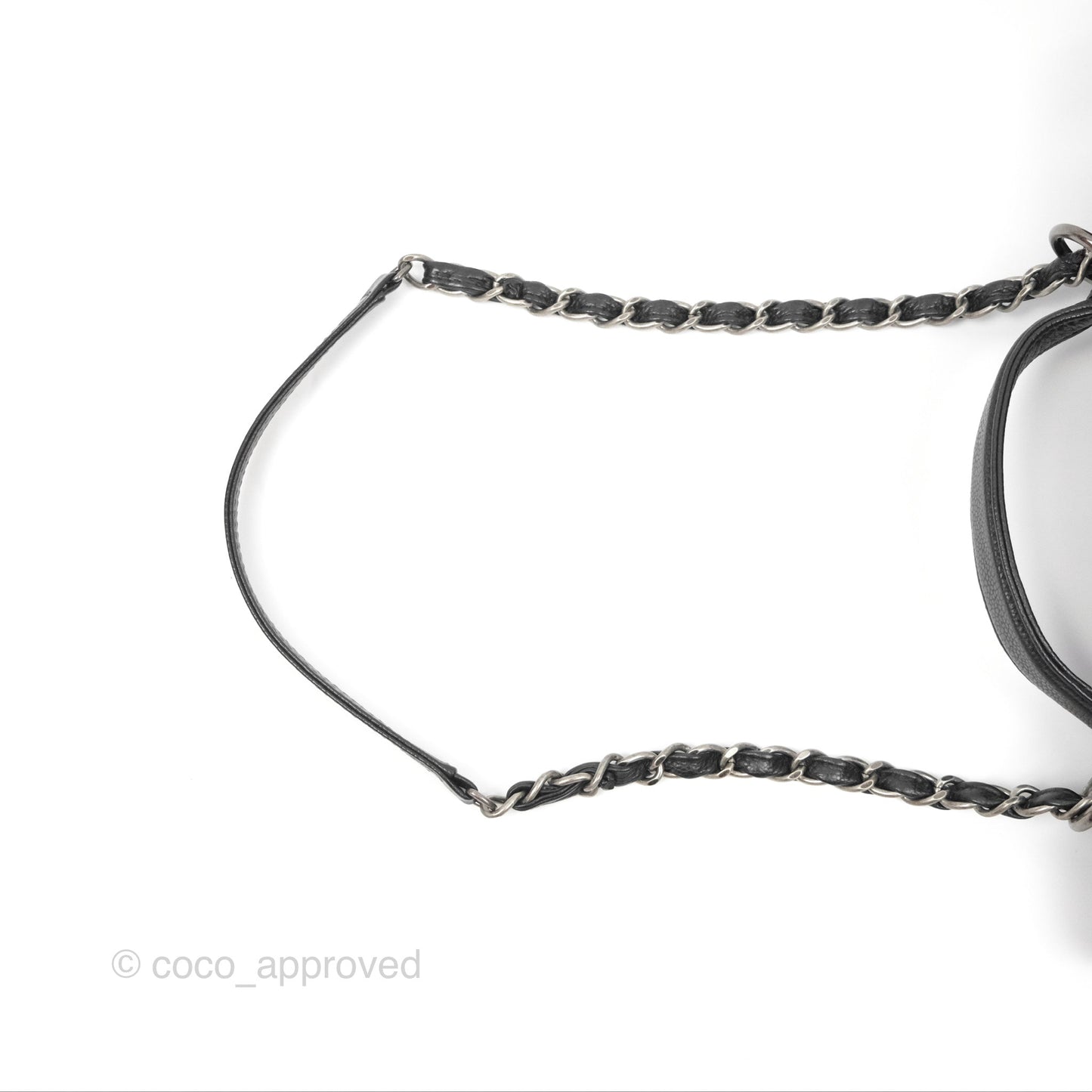 Chanel Top Handle Flap Bag Black Caviar Ruthenium Hardware