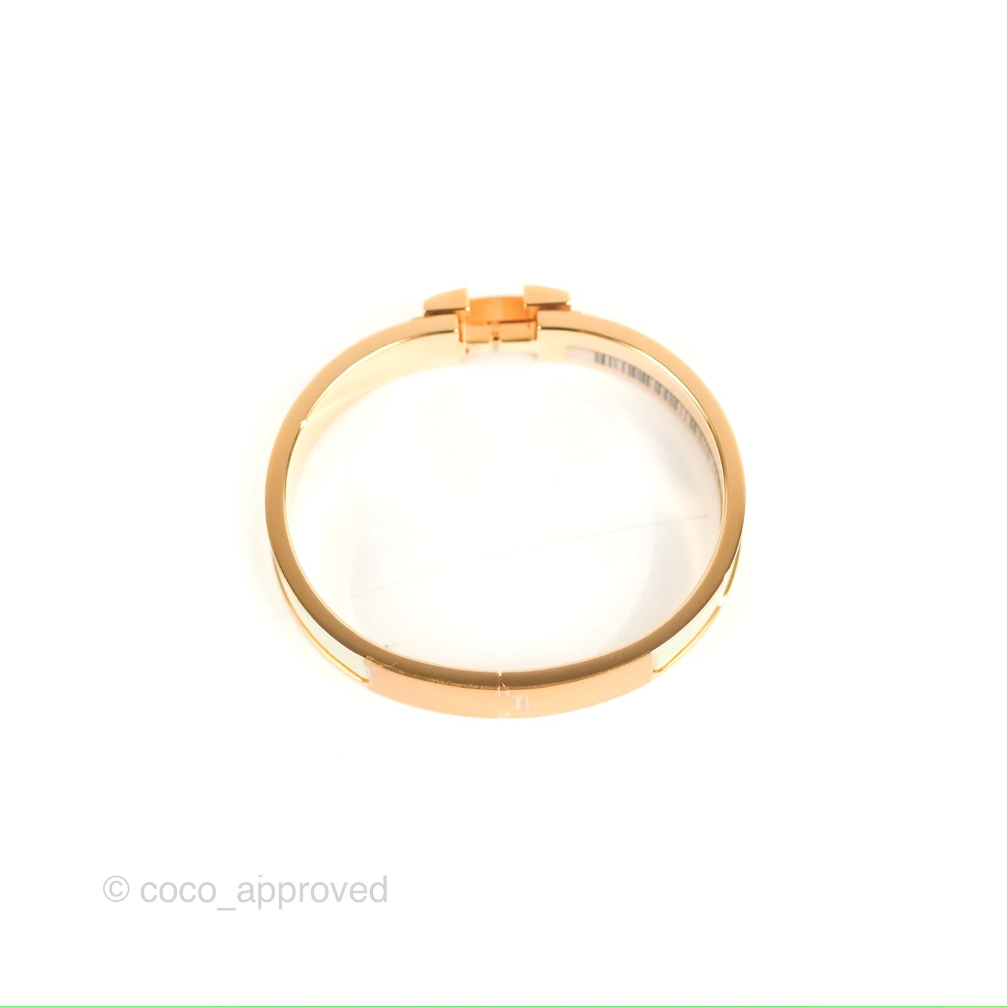 Hermès Clic H Bracelet Vert Fizz Rose Gold Hardware PM