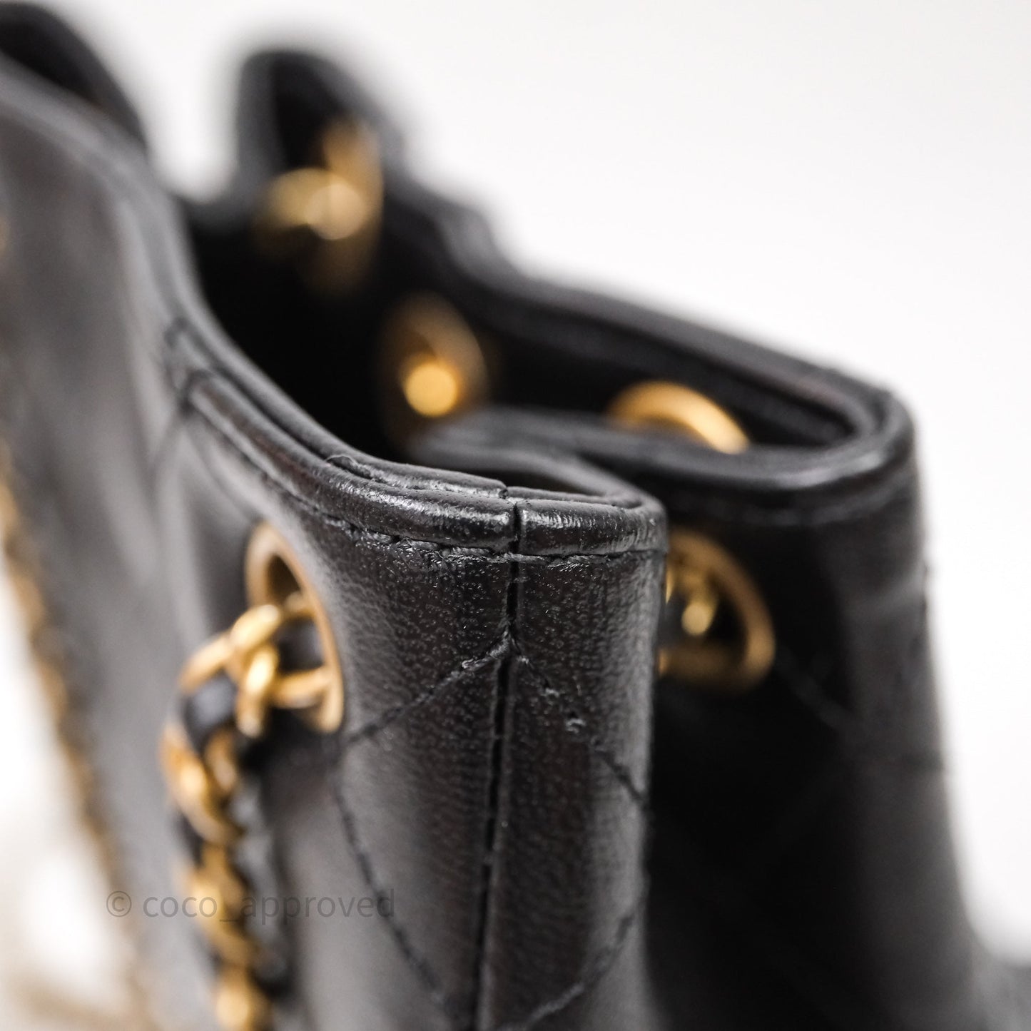 Chanel Double Pocket Black Lambskin Gold Hardware 25C