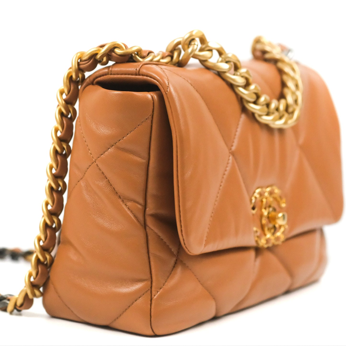 Chanel 19 Small Caramel Brown Mixed Hardware 21A