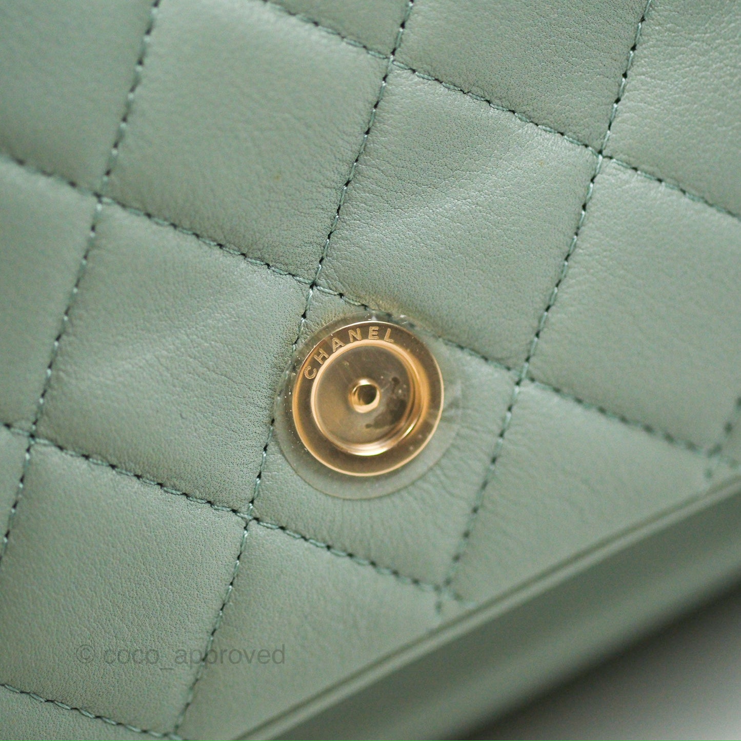 Chanel Quilted Large Duma Drawstring Backpack Tiffany Green Lambskin 23C