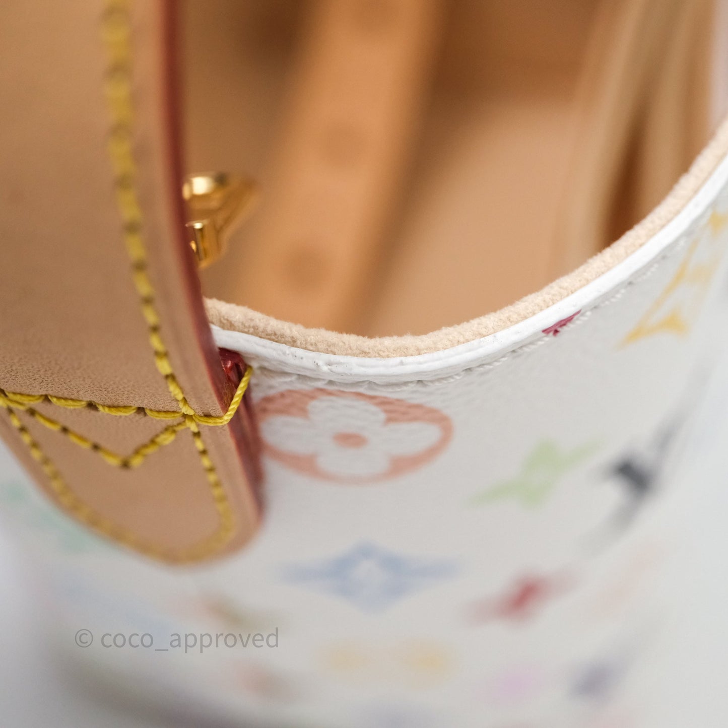 Louis Vuitton x Takashi Murakami All In BB Bag Multicolore Blanc Monogram Canvas