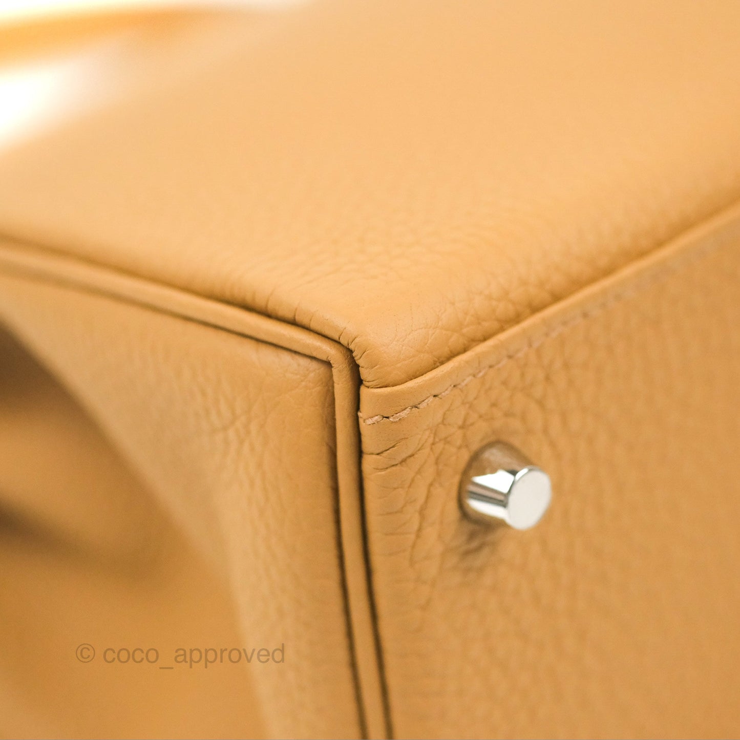 Hermès Kelly 28 Biscuit 48 Clemence Palladium Hardware