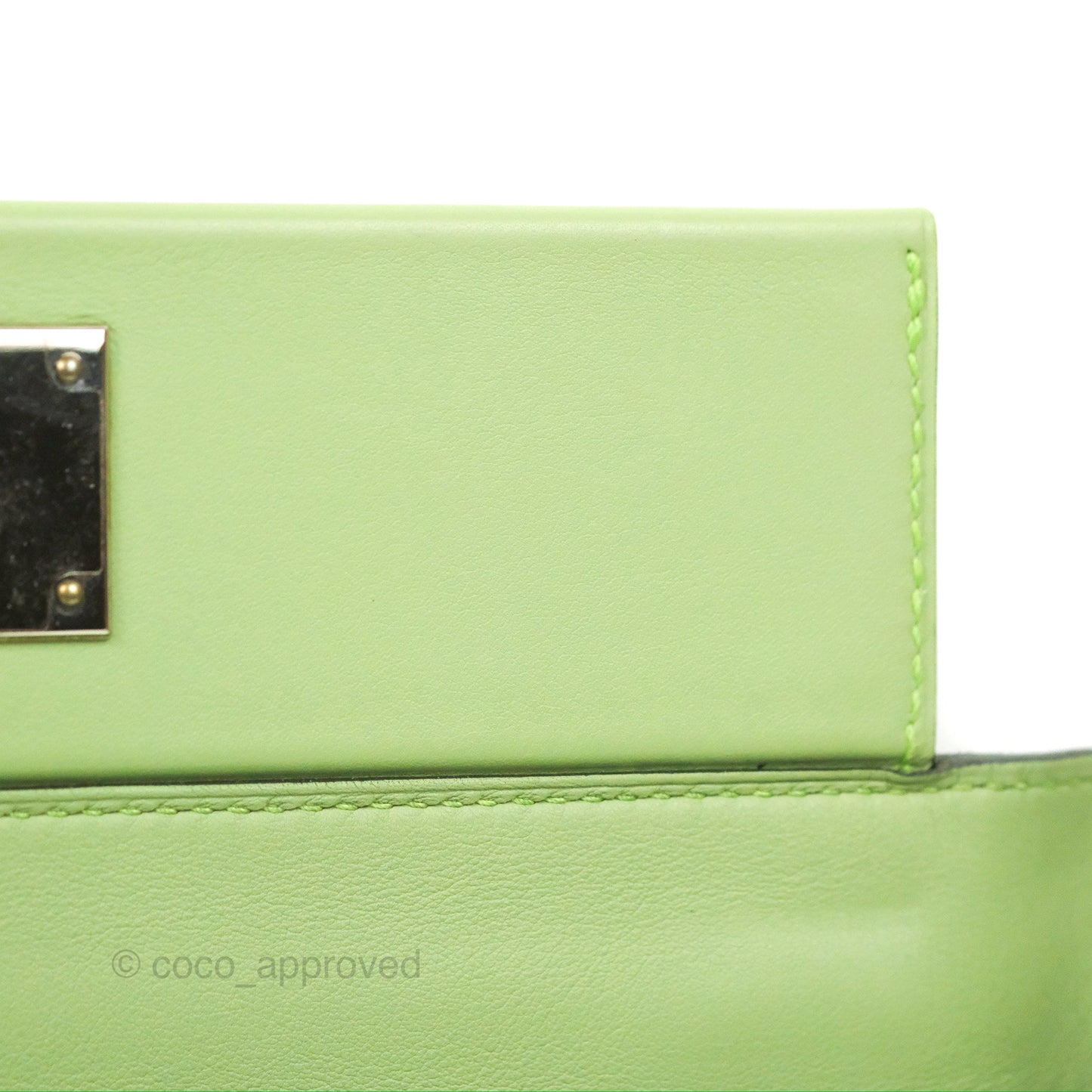 Hermès 24/24 29 Vert Criquet/Bamboo Evercolor/Swift Palladium Hardware