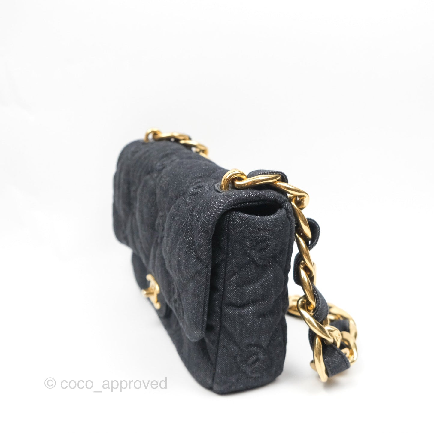 Chanel Medium Funky Town Flap Denim Aged Gold Hardware 22S
